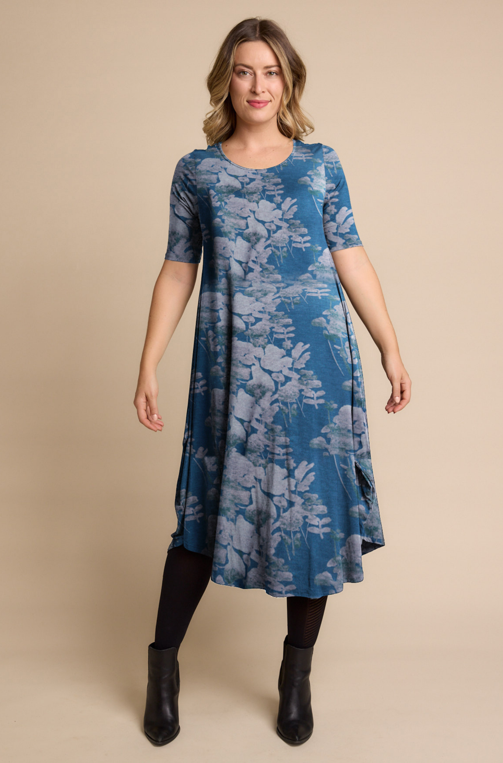 Original Tri Dress - Deep Sea Floral