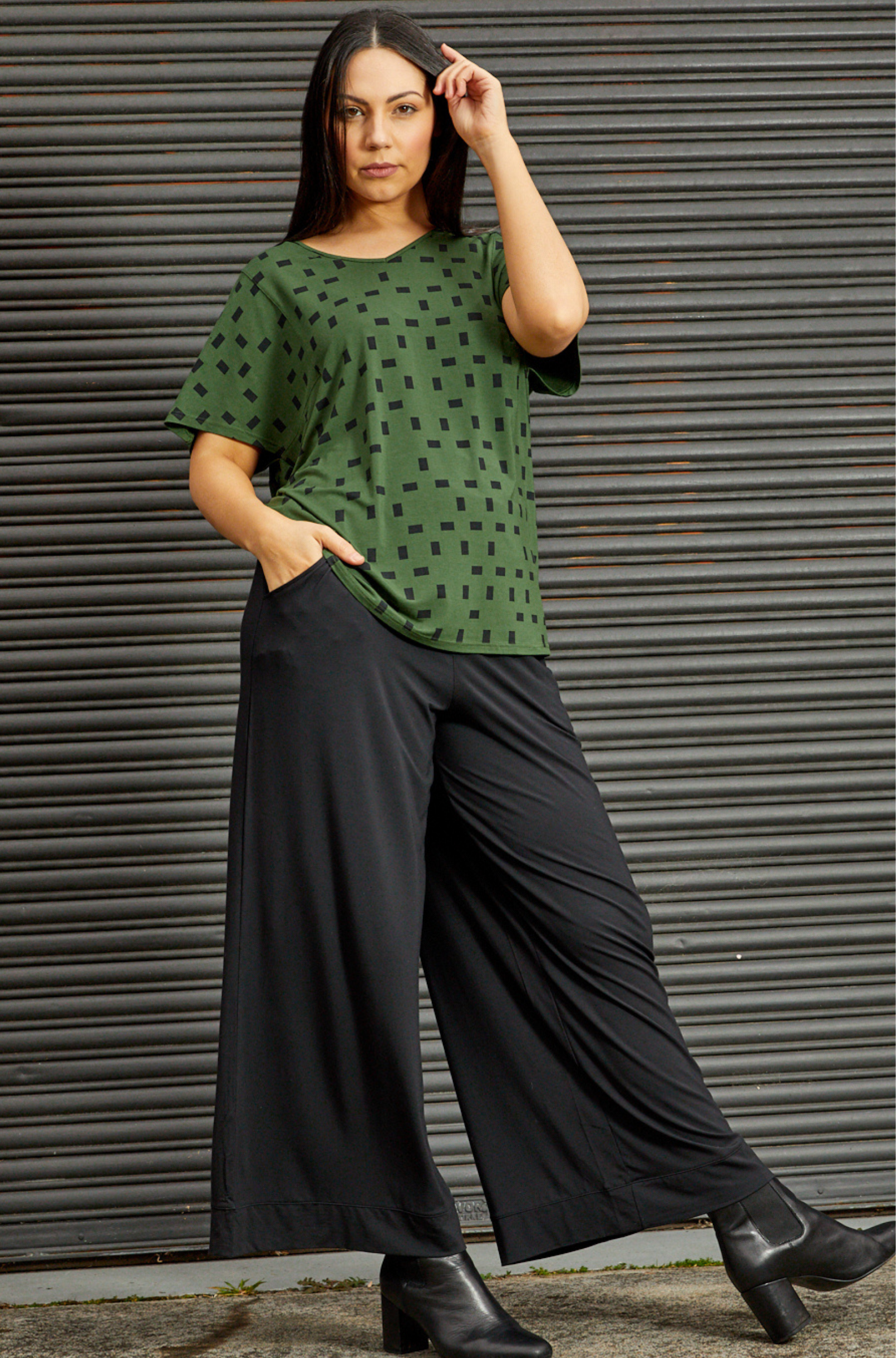 Ivy Swing Tee Moss Print