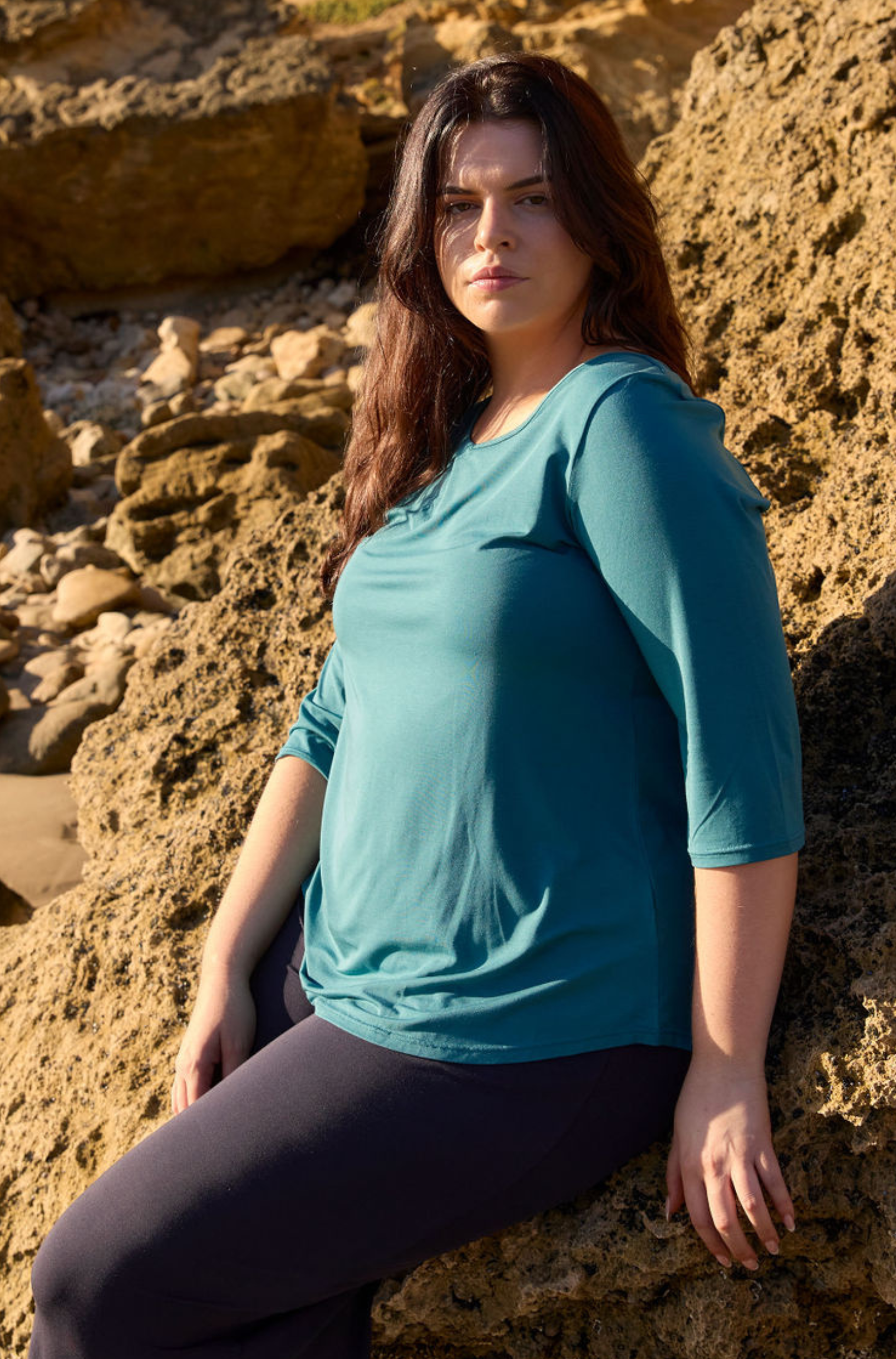 Tilly 3/4 Sleeve - Peacock