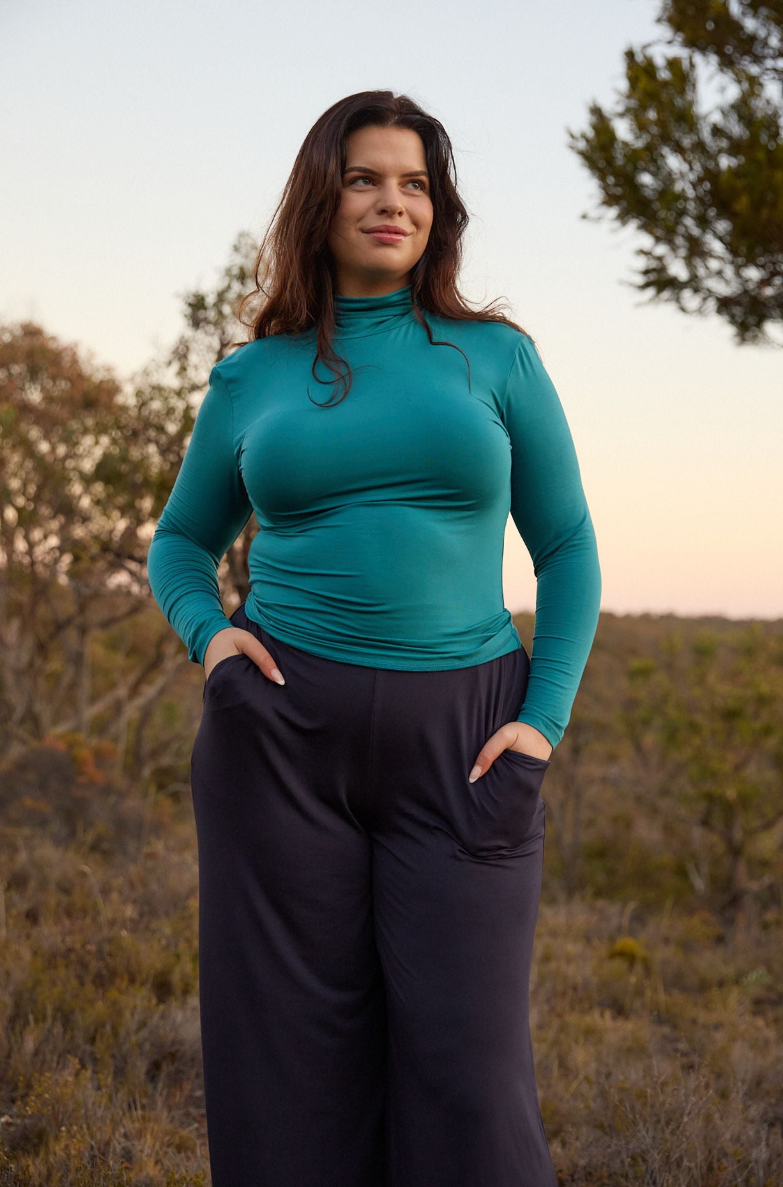 Turtle Neck - Peacock