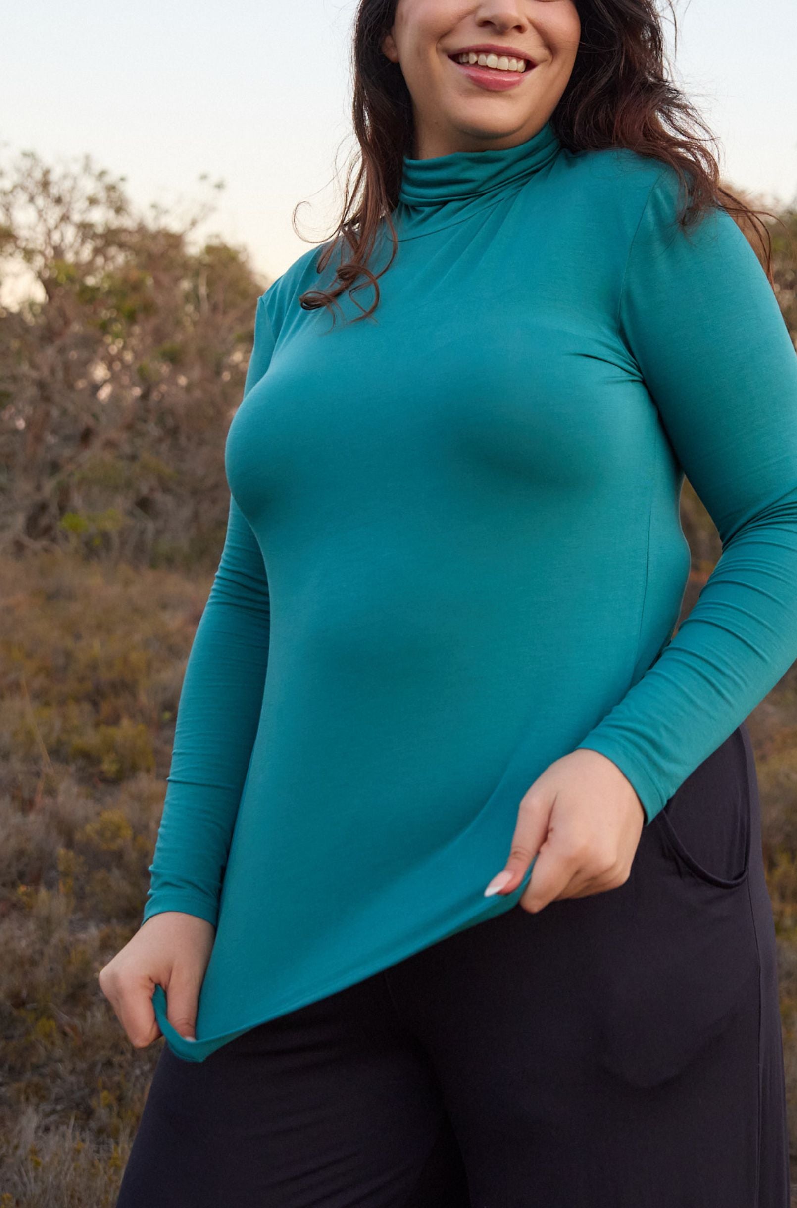 Turtle Neck - Peacock