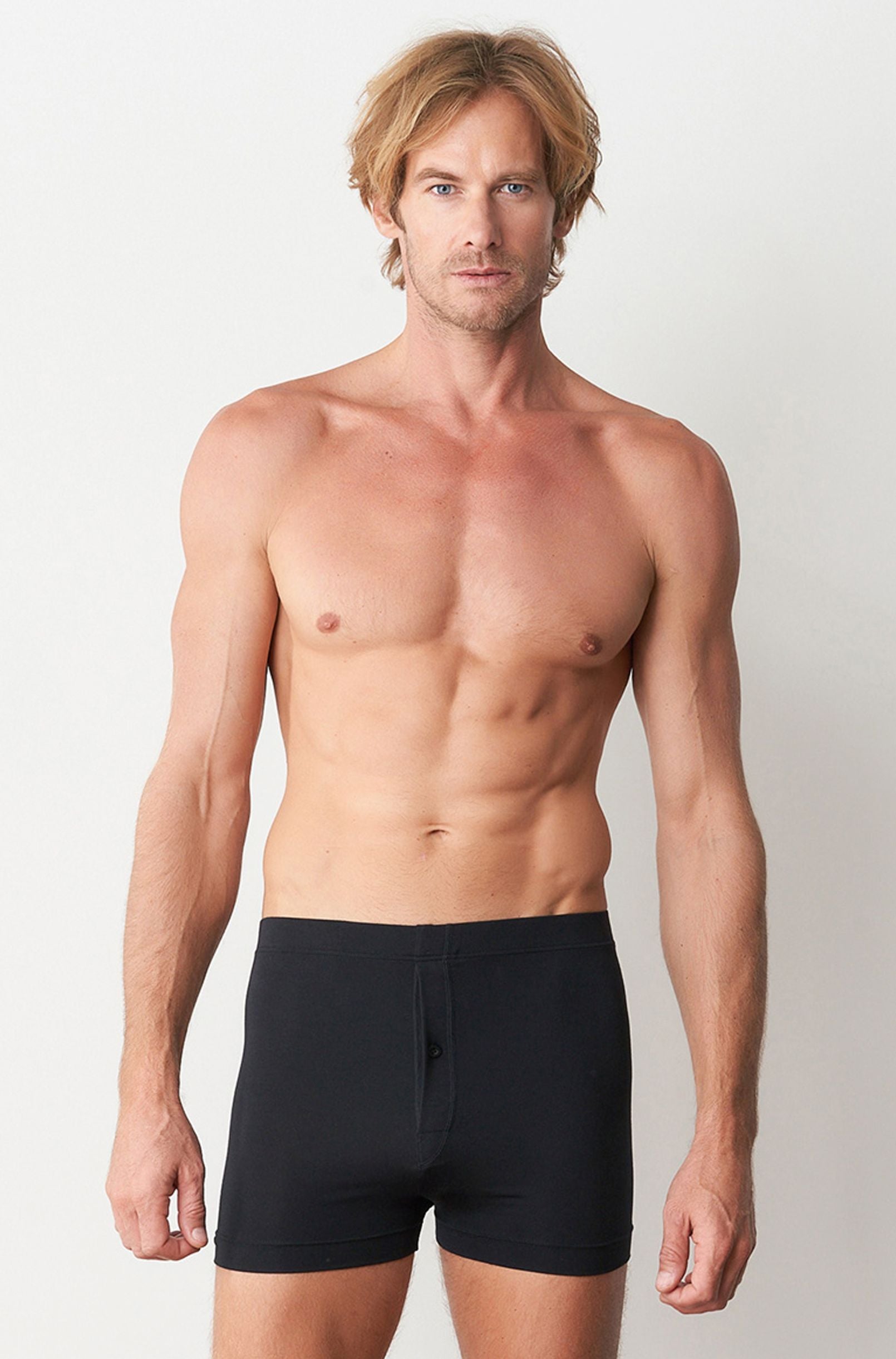 Swiss Cotton Button Trunk - Black