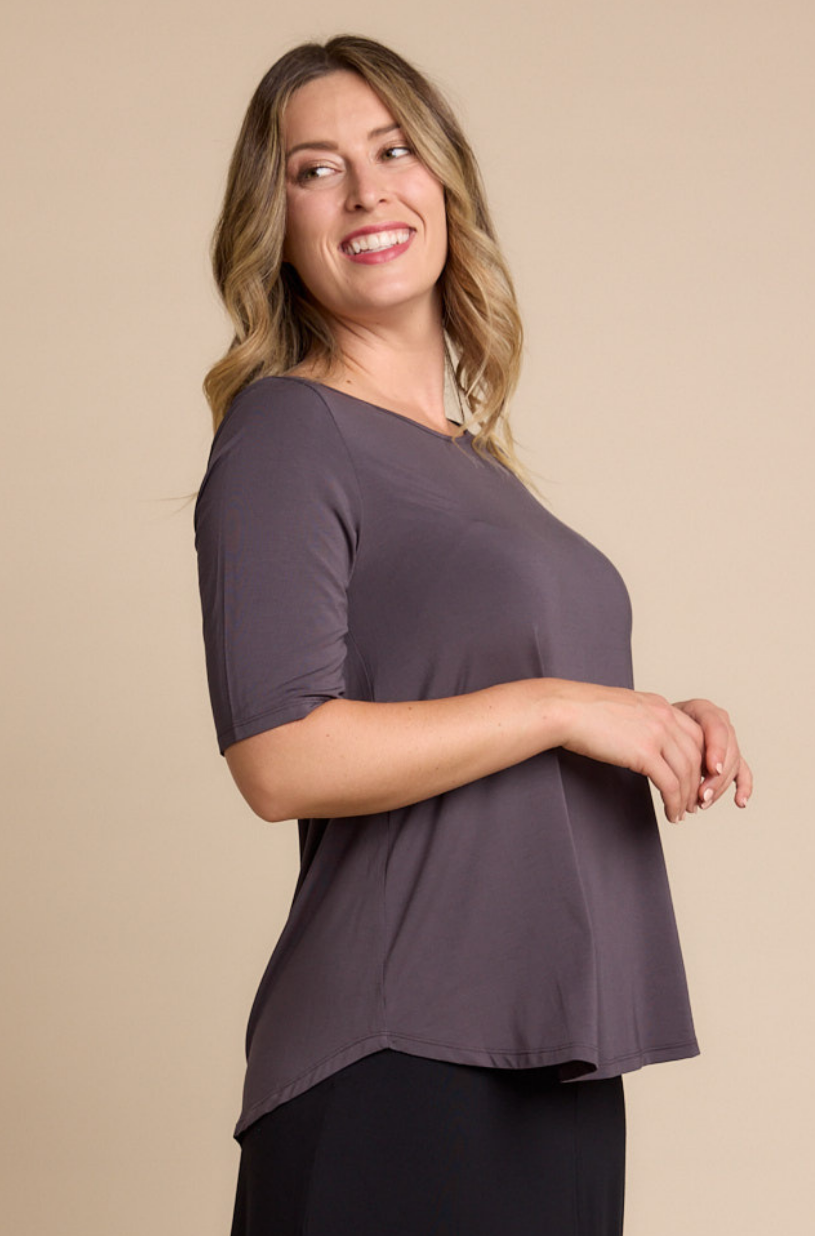 Elbow Swing Tee - Grape