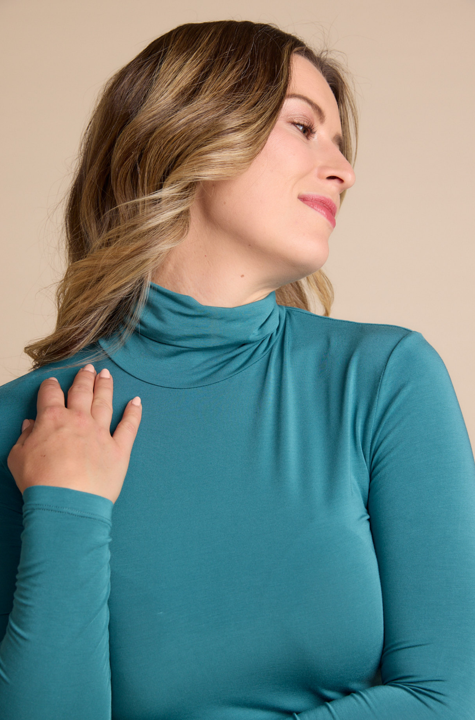 Turtle Neck - Peacock