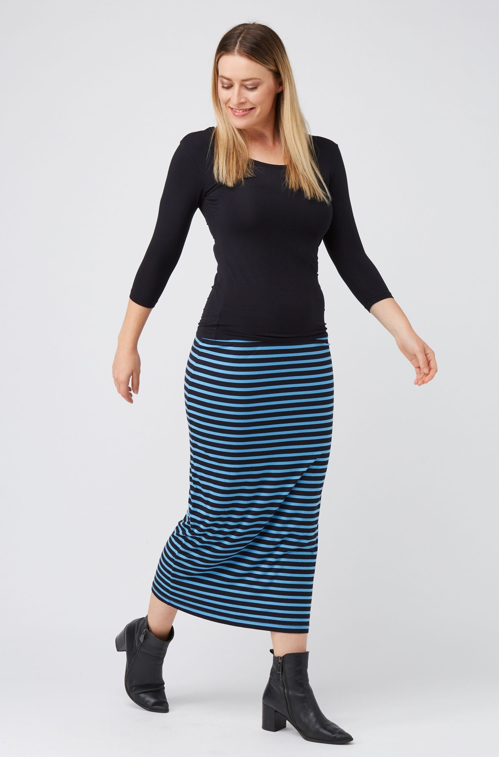 Long Tube Skirt - Regatta Stripe