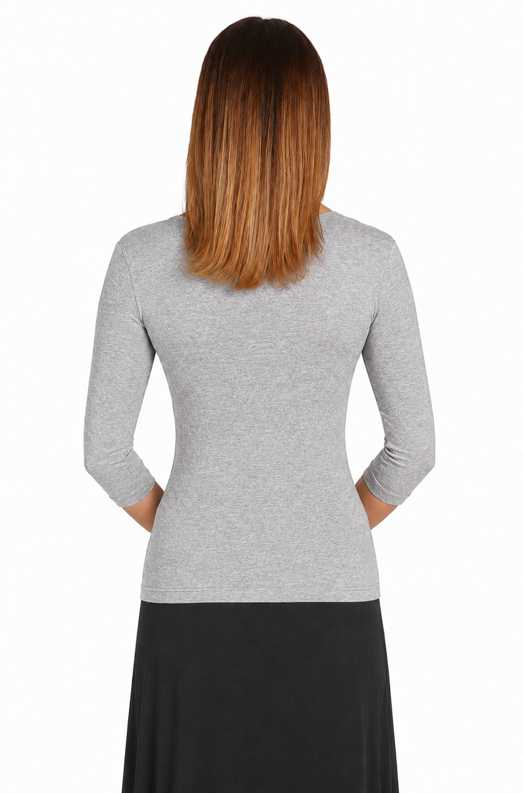 3/4 Sleeve Scoop - Grey