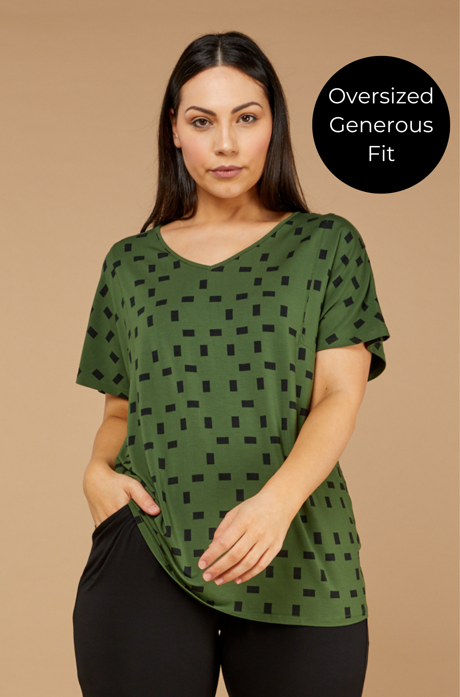 Ivy Swing Tee - Moss Print