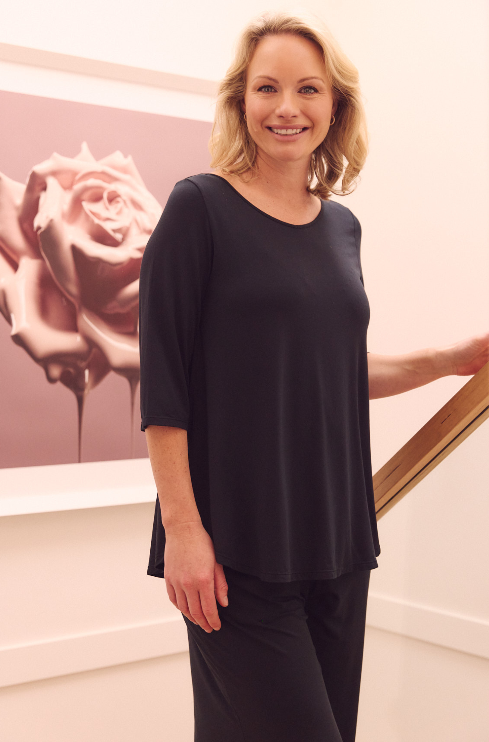 Tilly 3/4 Sleeve - Black