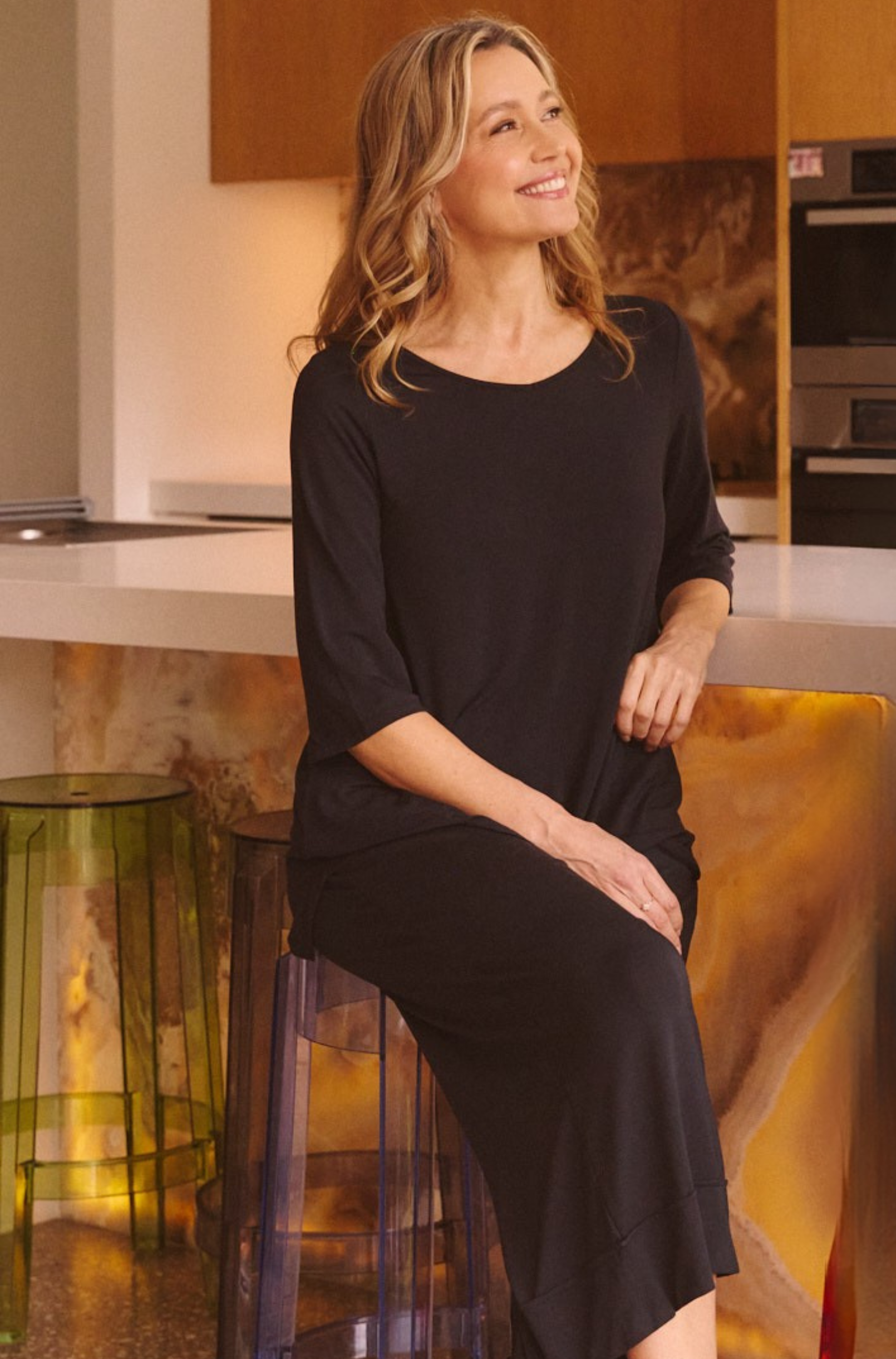 Tilly 3/4 Sleeve - Black