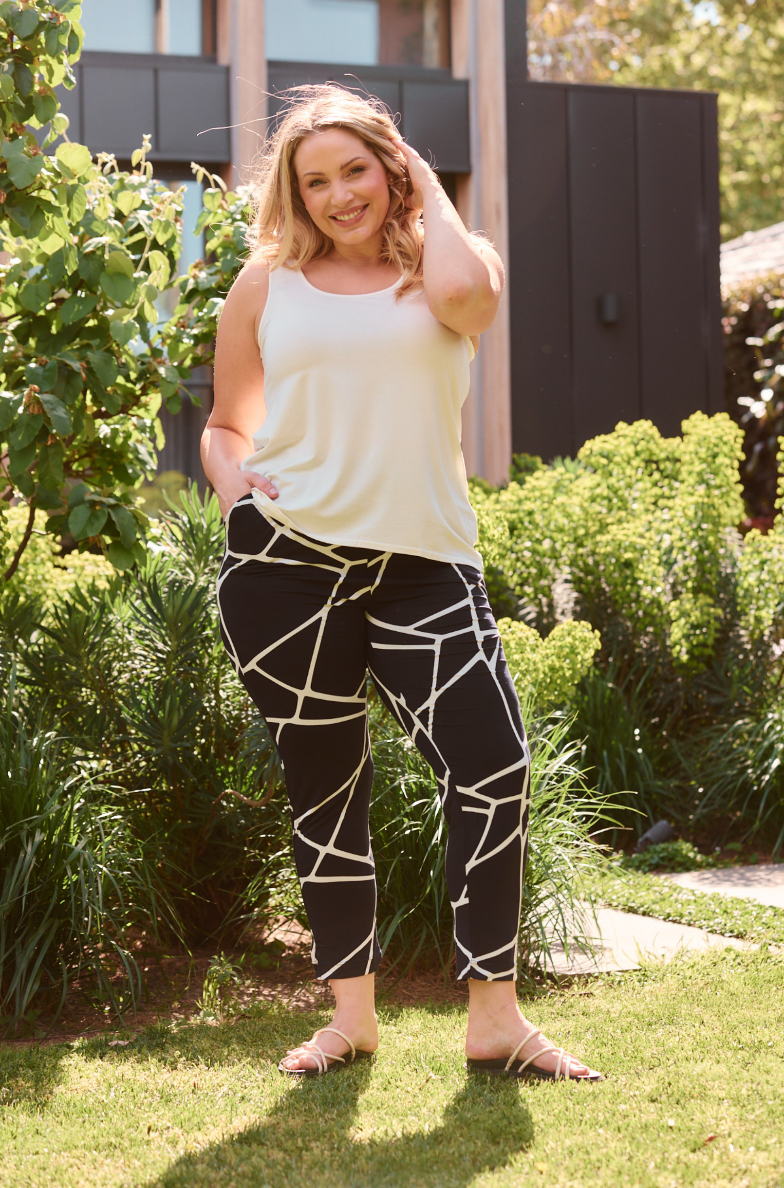 Breeze Pant - Navy Marble