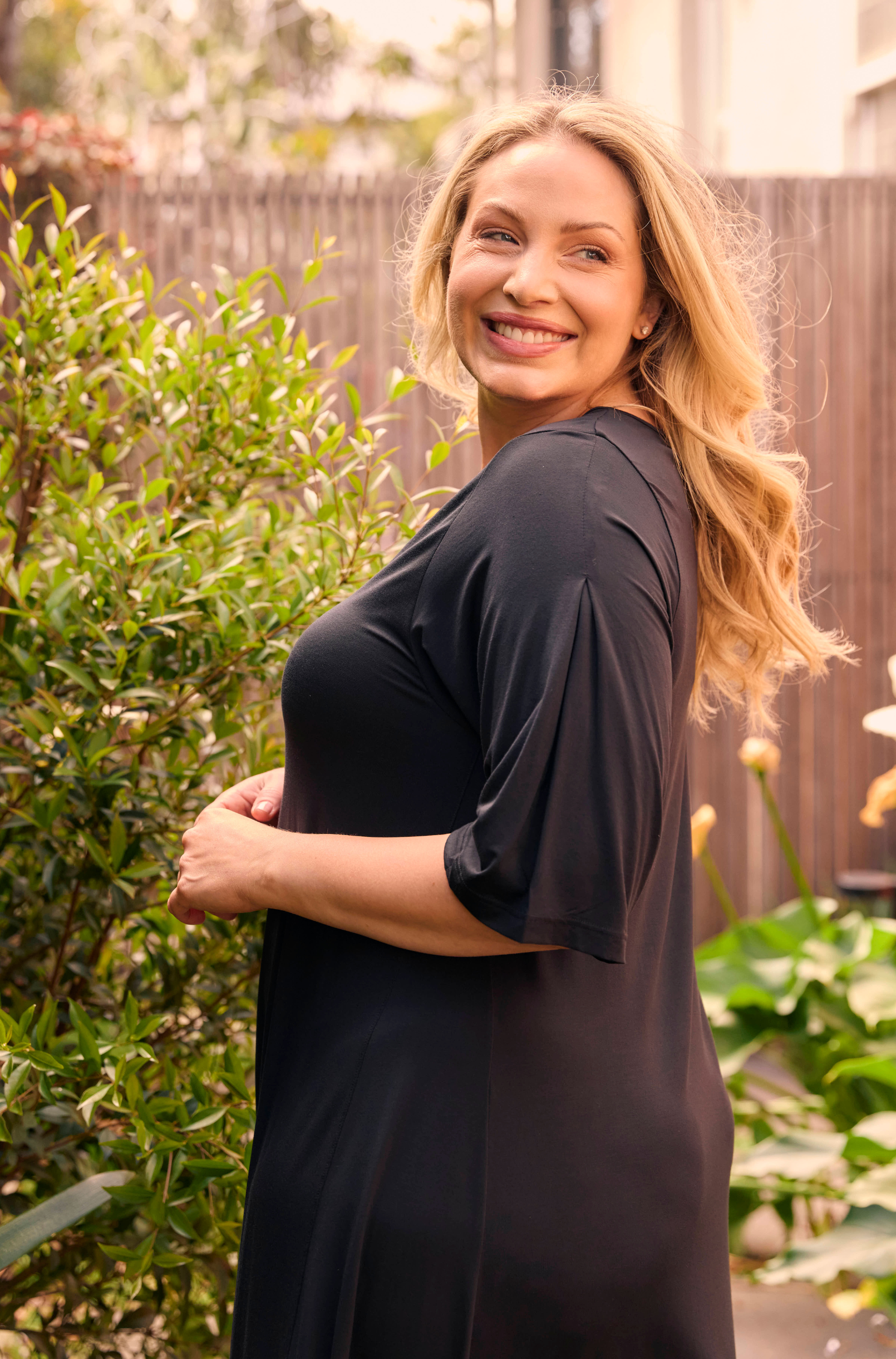 Nina Spliced Dress - Black