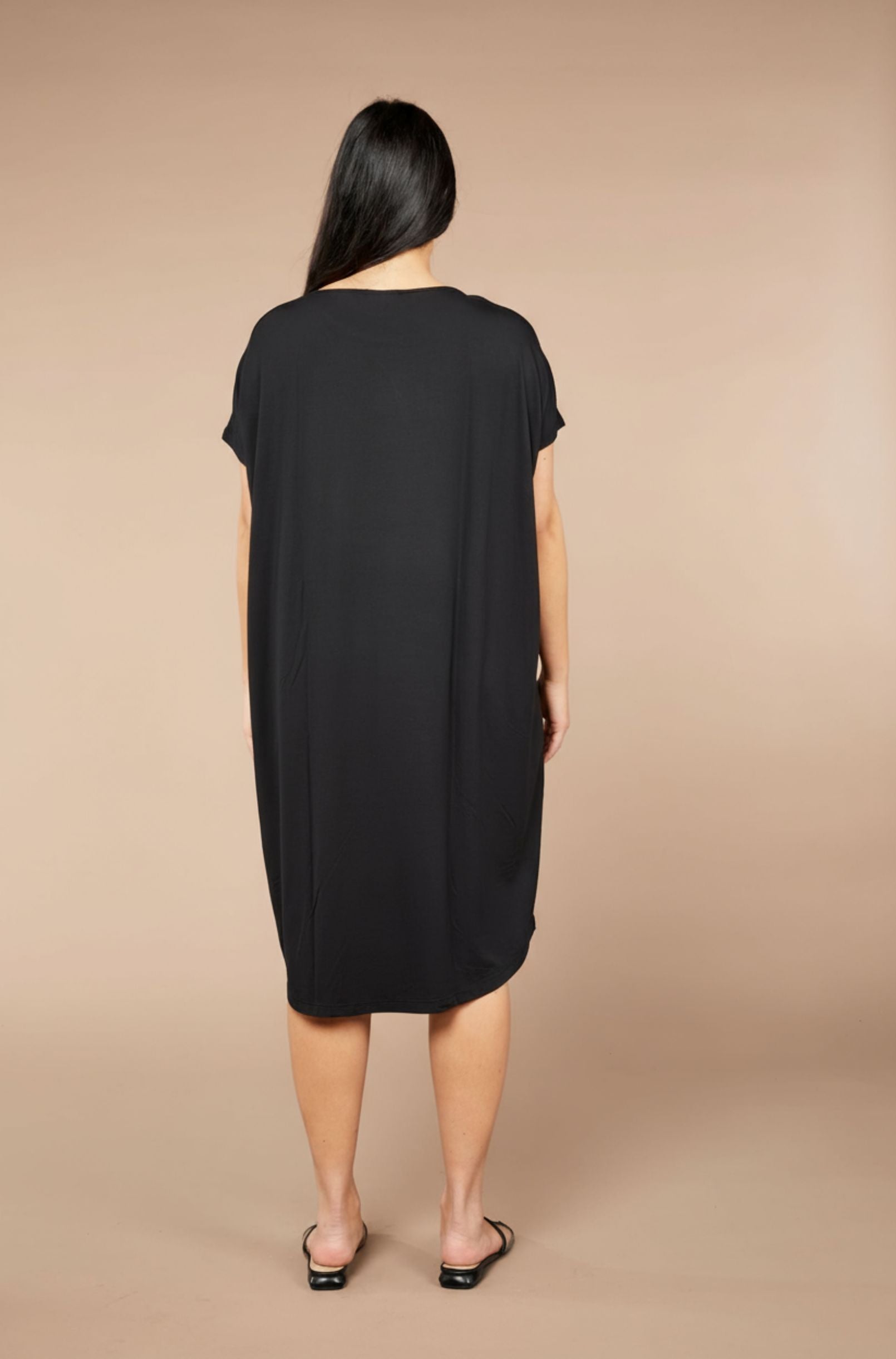 Ava Box Dress - Black