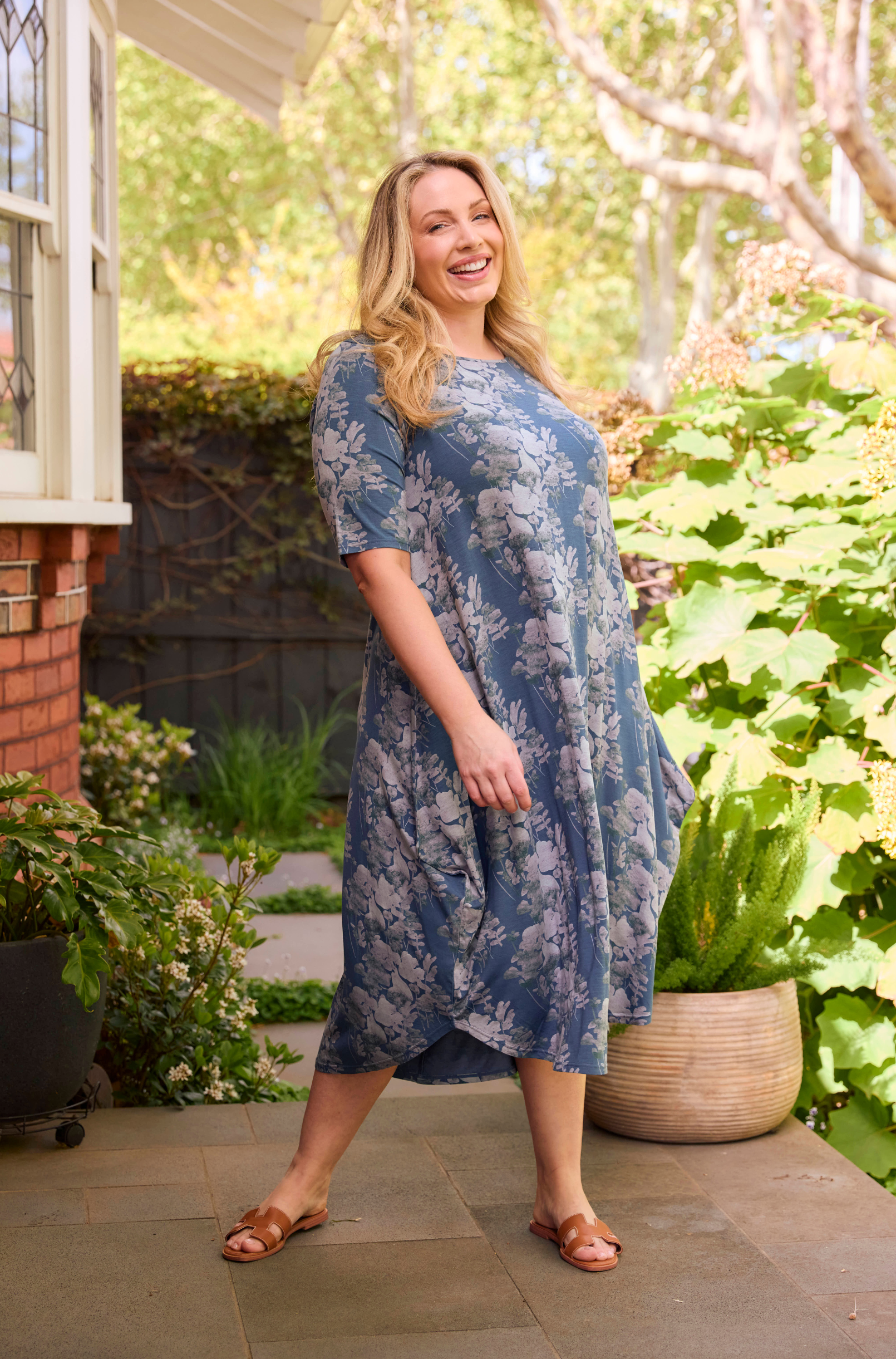 Original Tri Dress - Deep Sea Floral