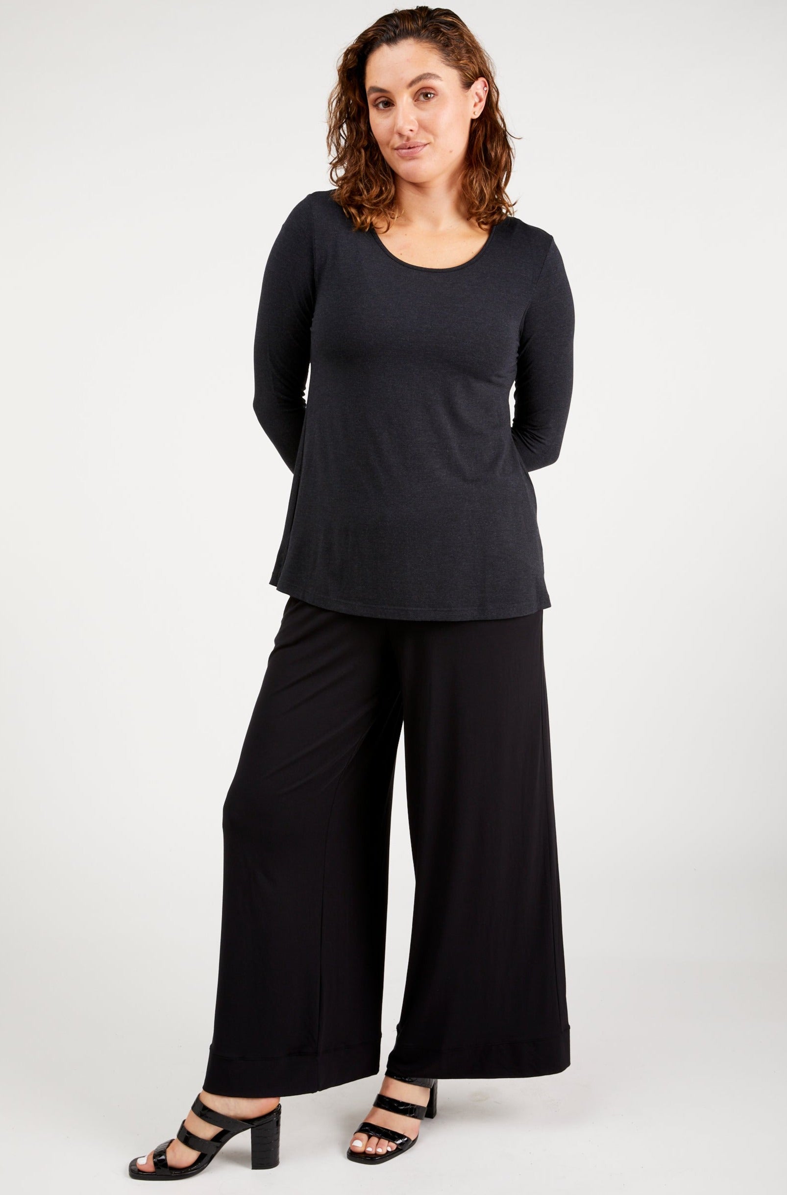 Split Hem Long Sleeve Graphite