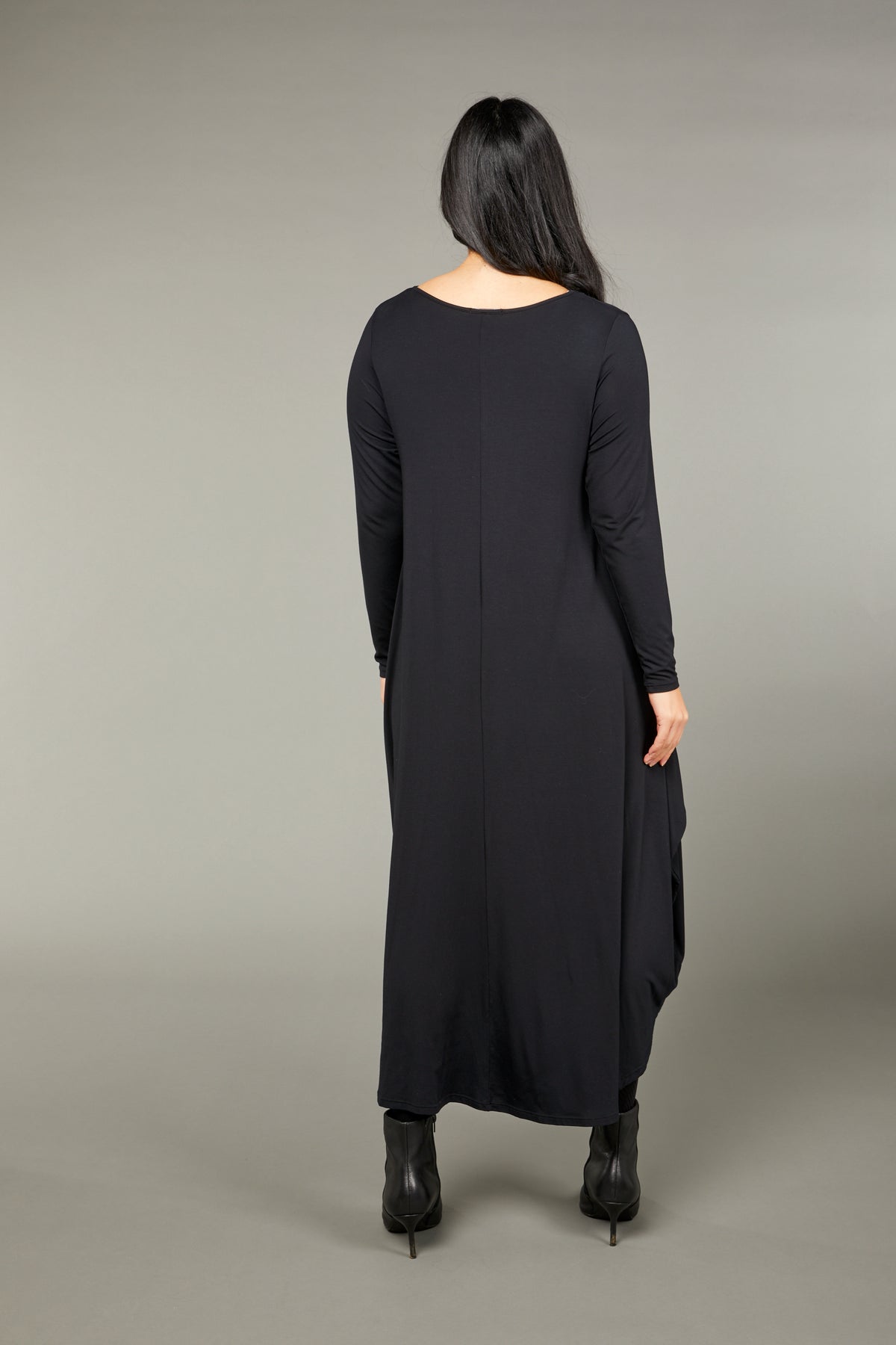 Long Sleeve Tri Dress Black
