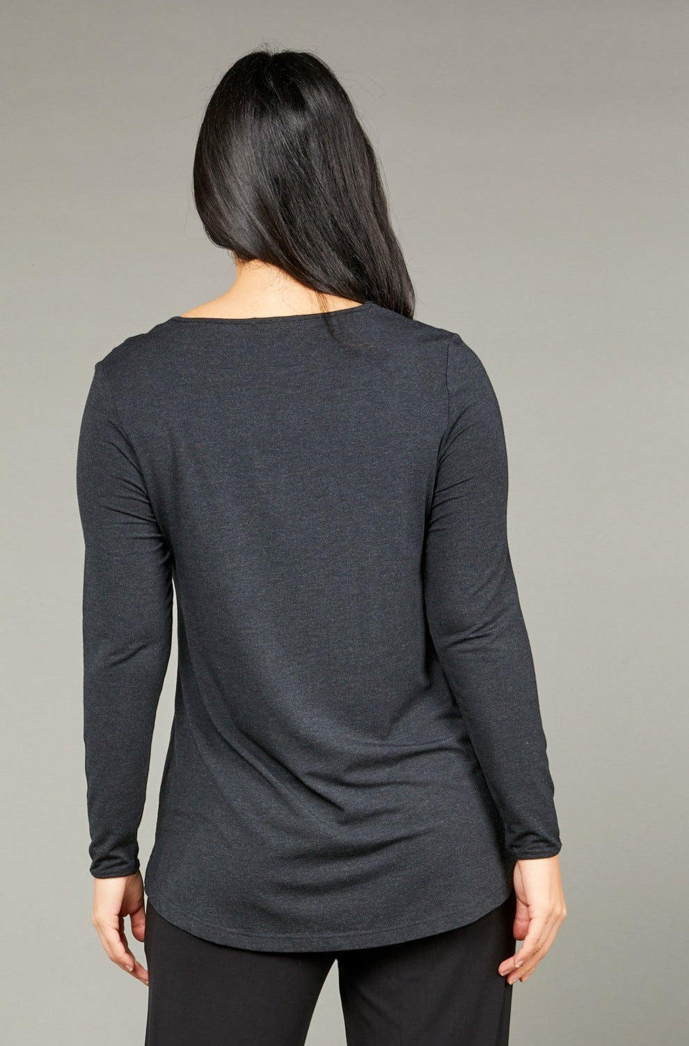 Split Hem Long Sleeve Graphite