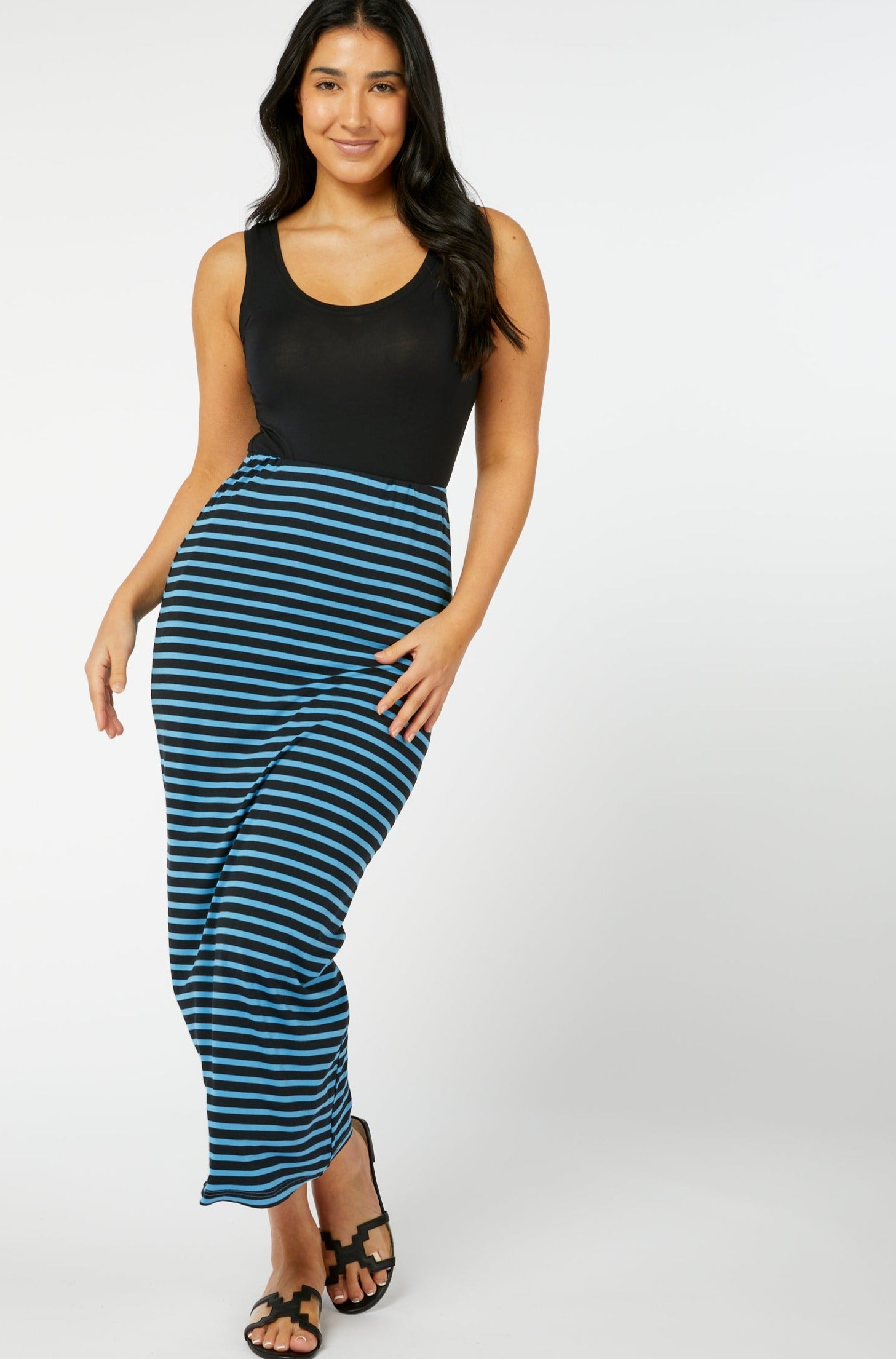 Long Tube Skirt Regatta Stripe