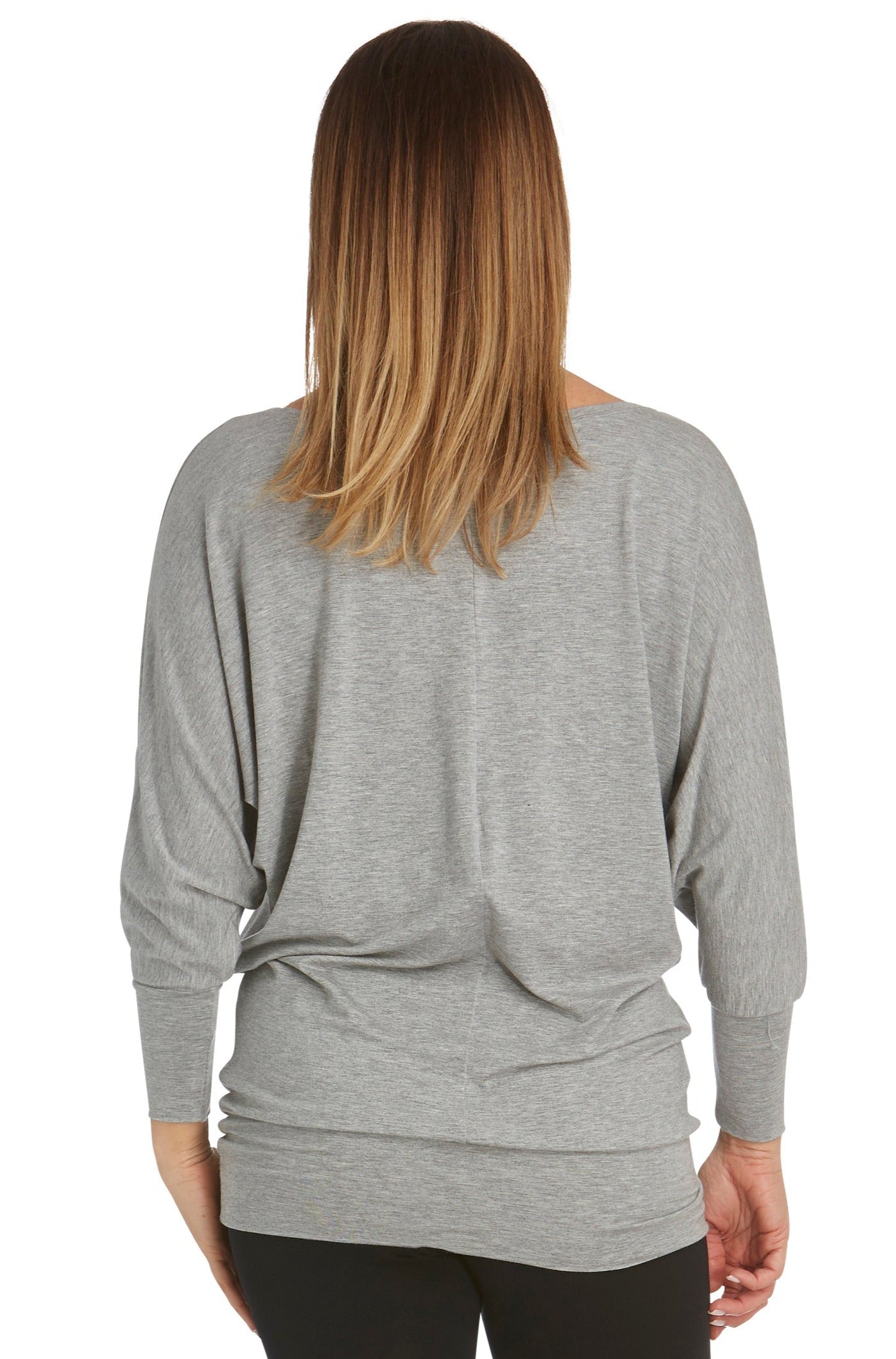 3/4 Sleeve Batwing Grey
