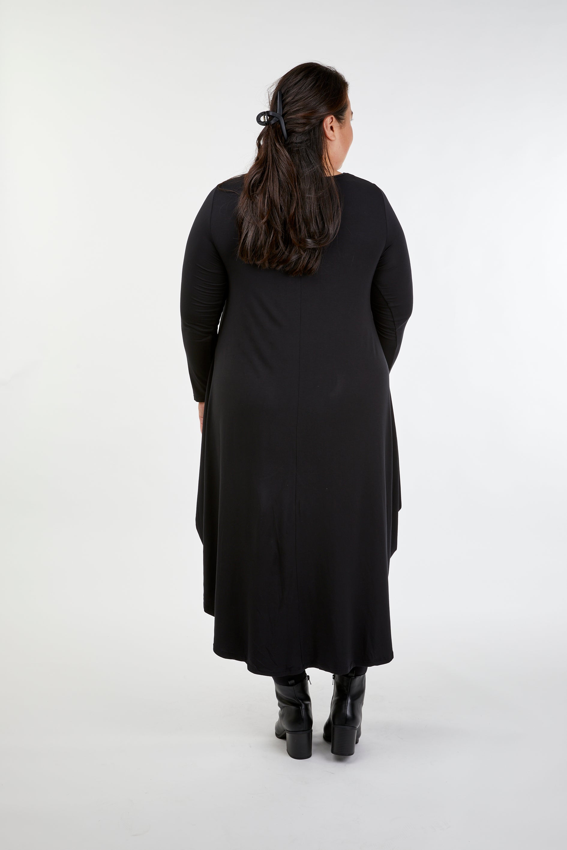Long Sleeve Tri Dress Black