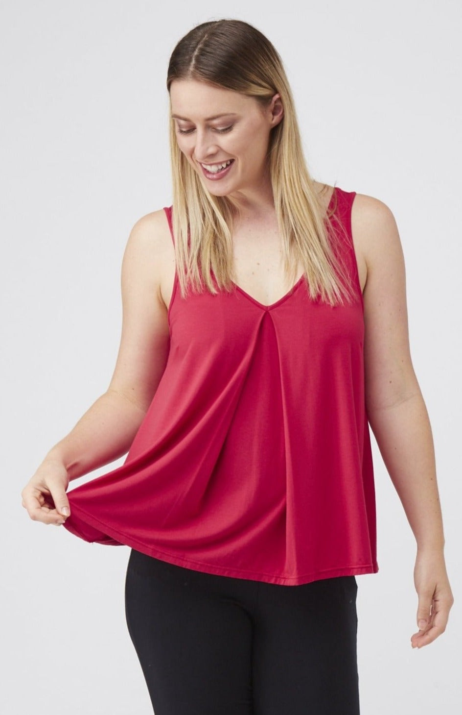 V-Neck Swing Crimson