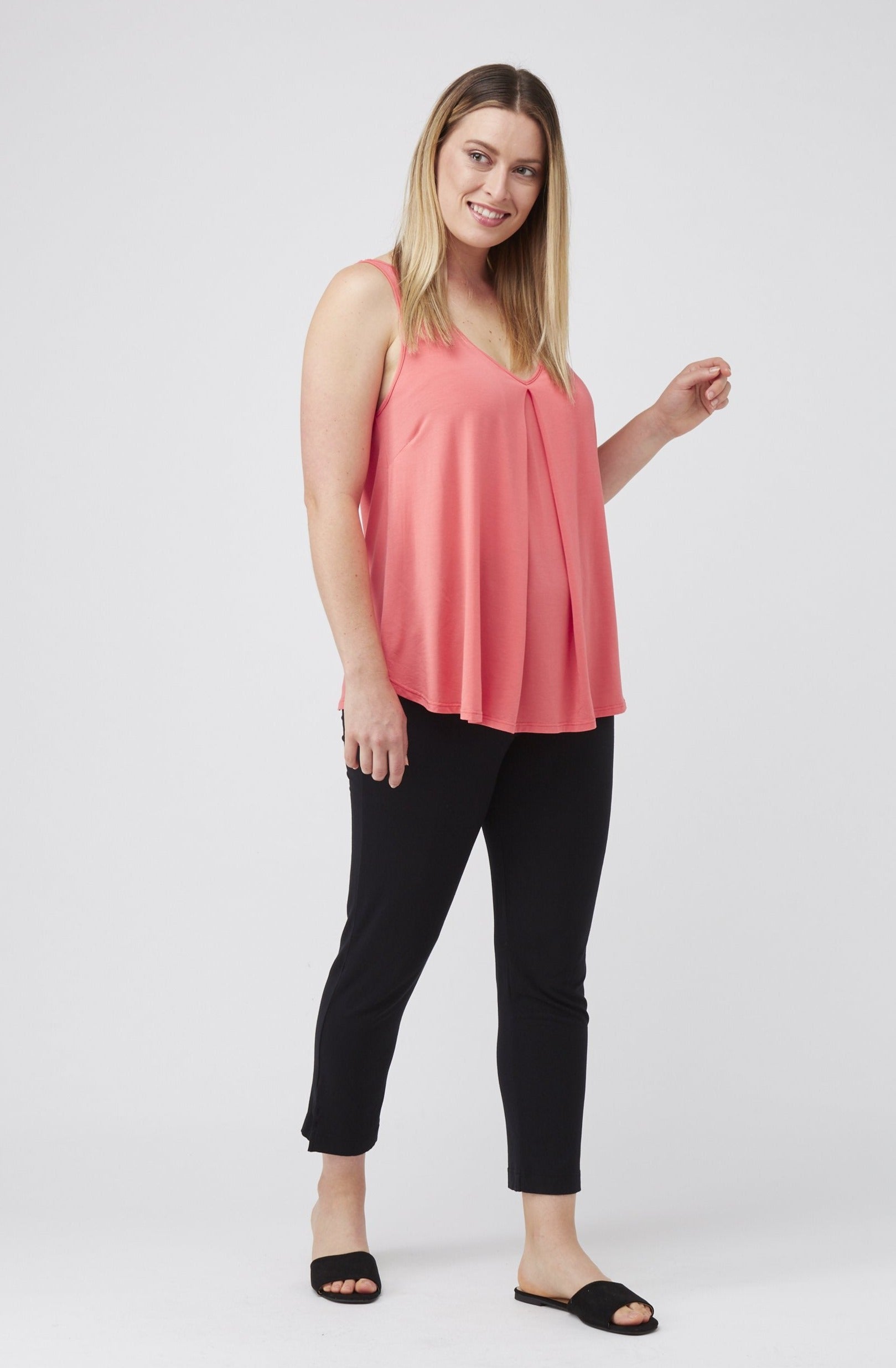 V-Neck Swing Papaya