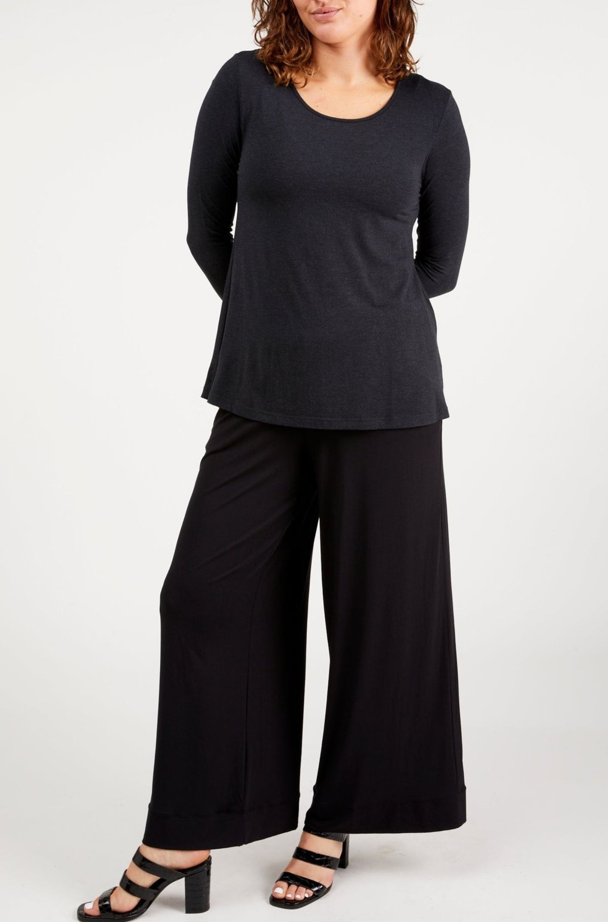 Split Hem Long Sleeve - Graphite