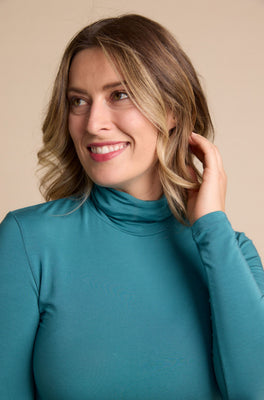 Turtle Neck Sample - Peacock