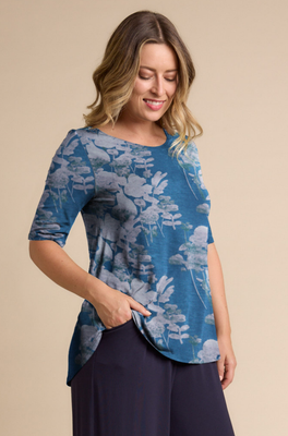 Elbow Swing Tee - Deep Sea Floral