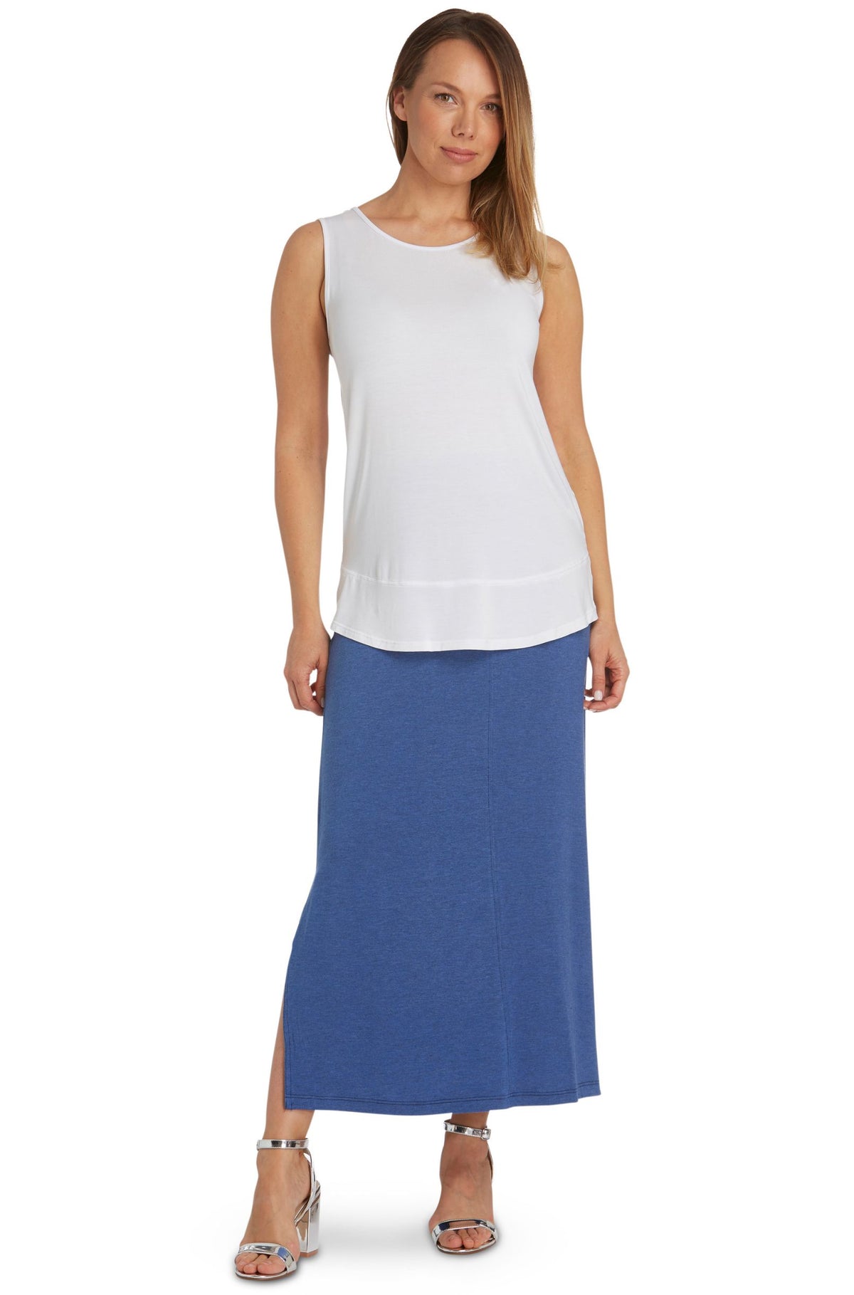 Split Hem Tank Sample - White