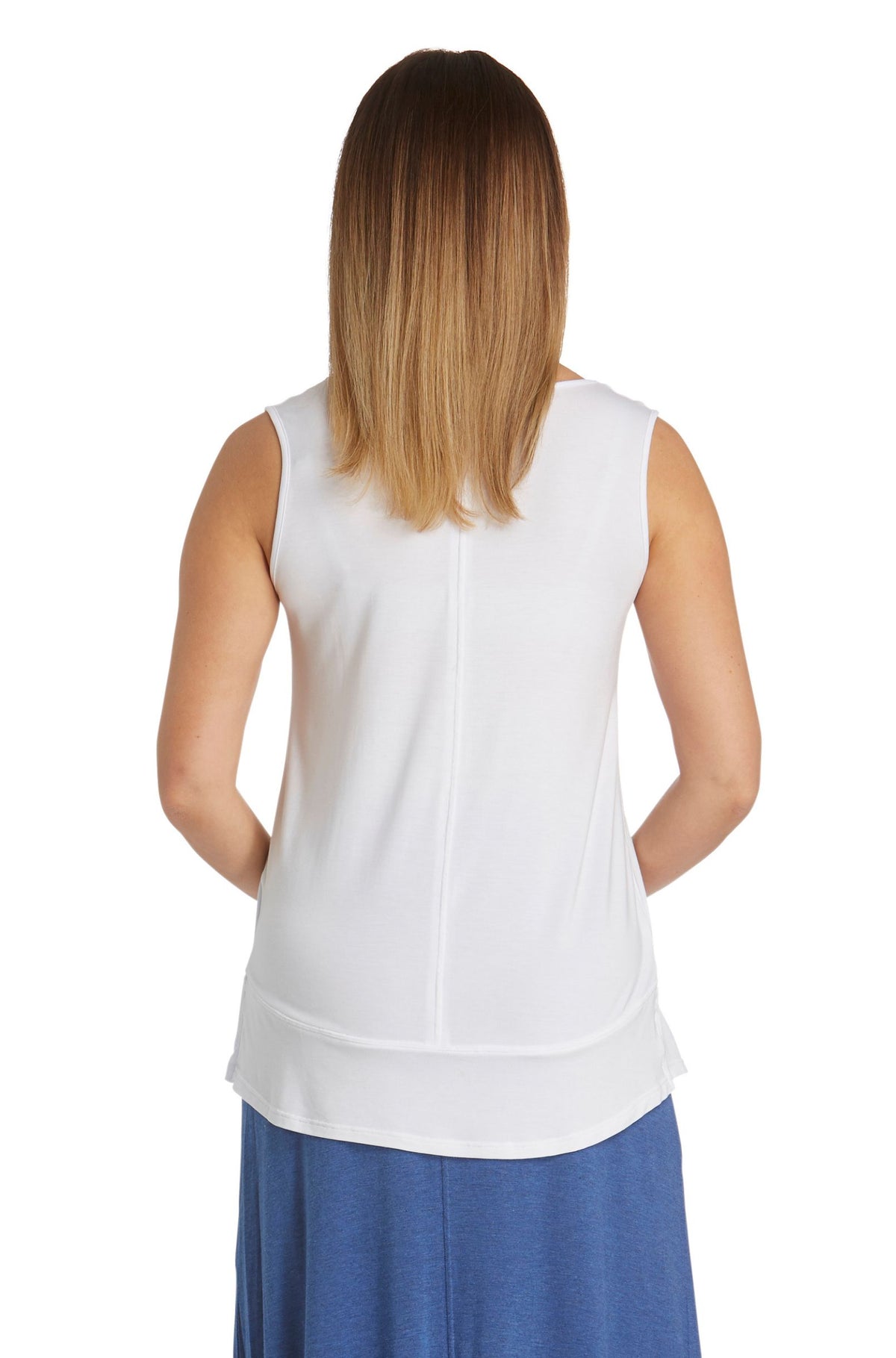Split Hem Tank Sample - White