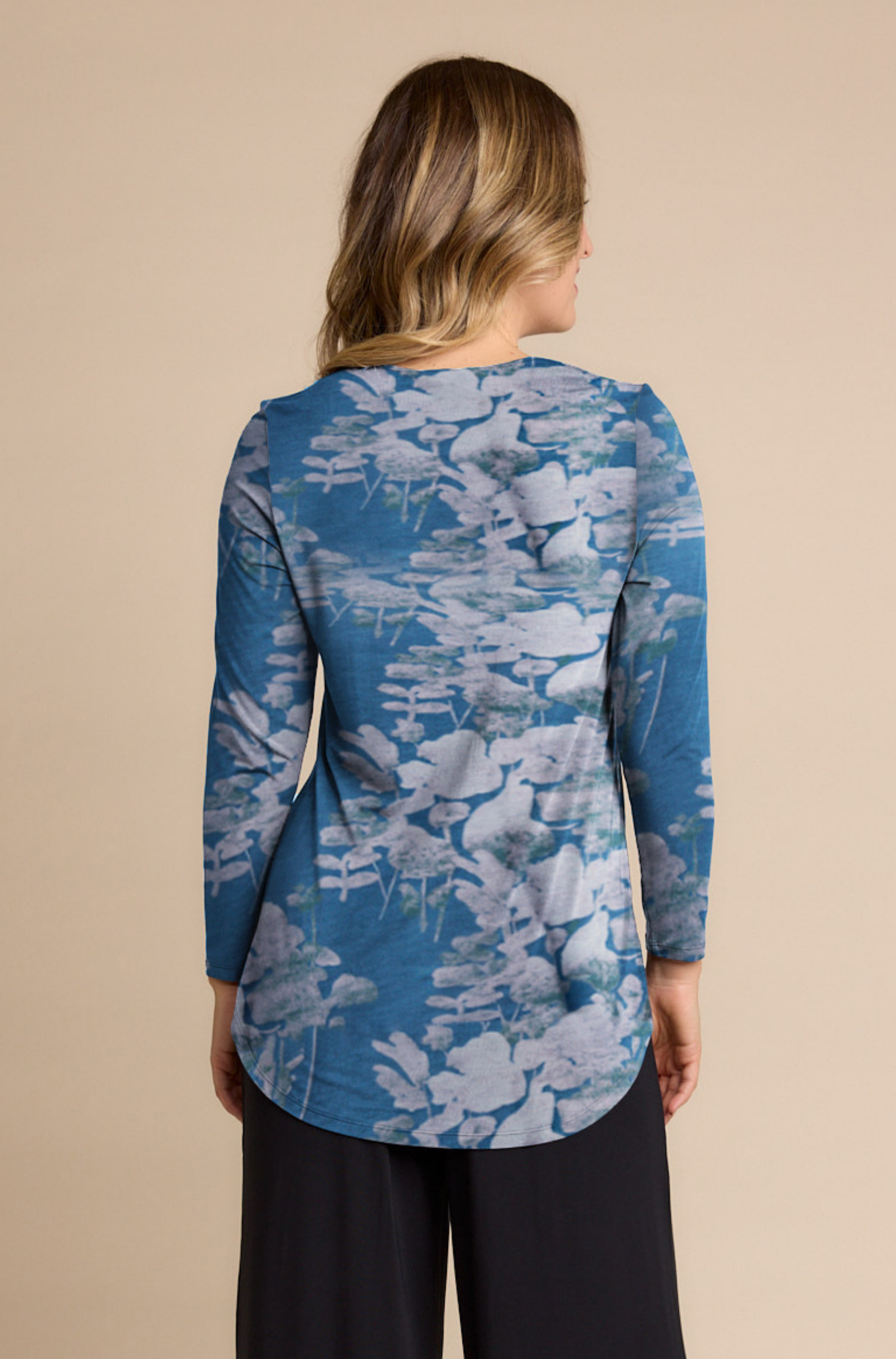 Cara Long Sleeve - Deep Sea Floral