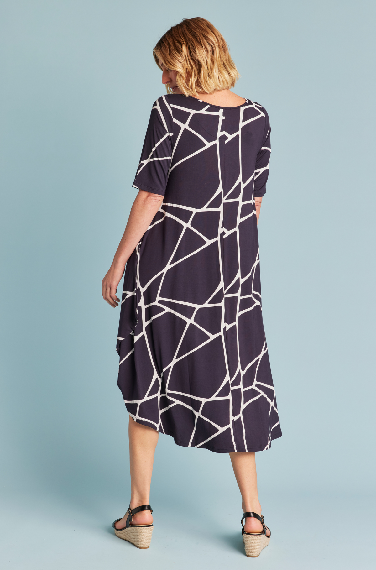 Original Tri Dress - Navy Marble