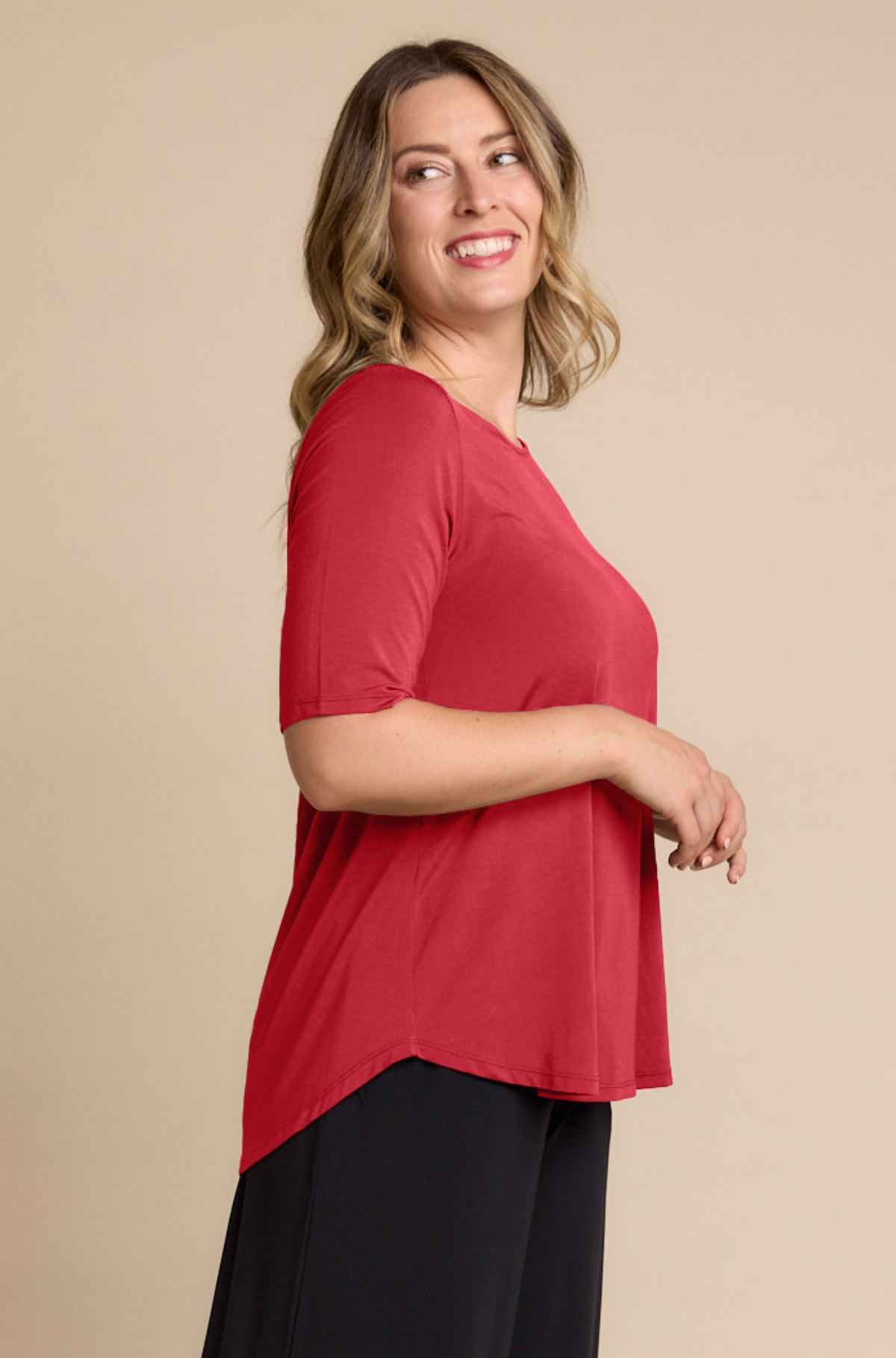 Elbow Swing Tee - Red Berry