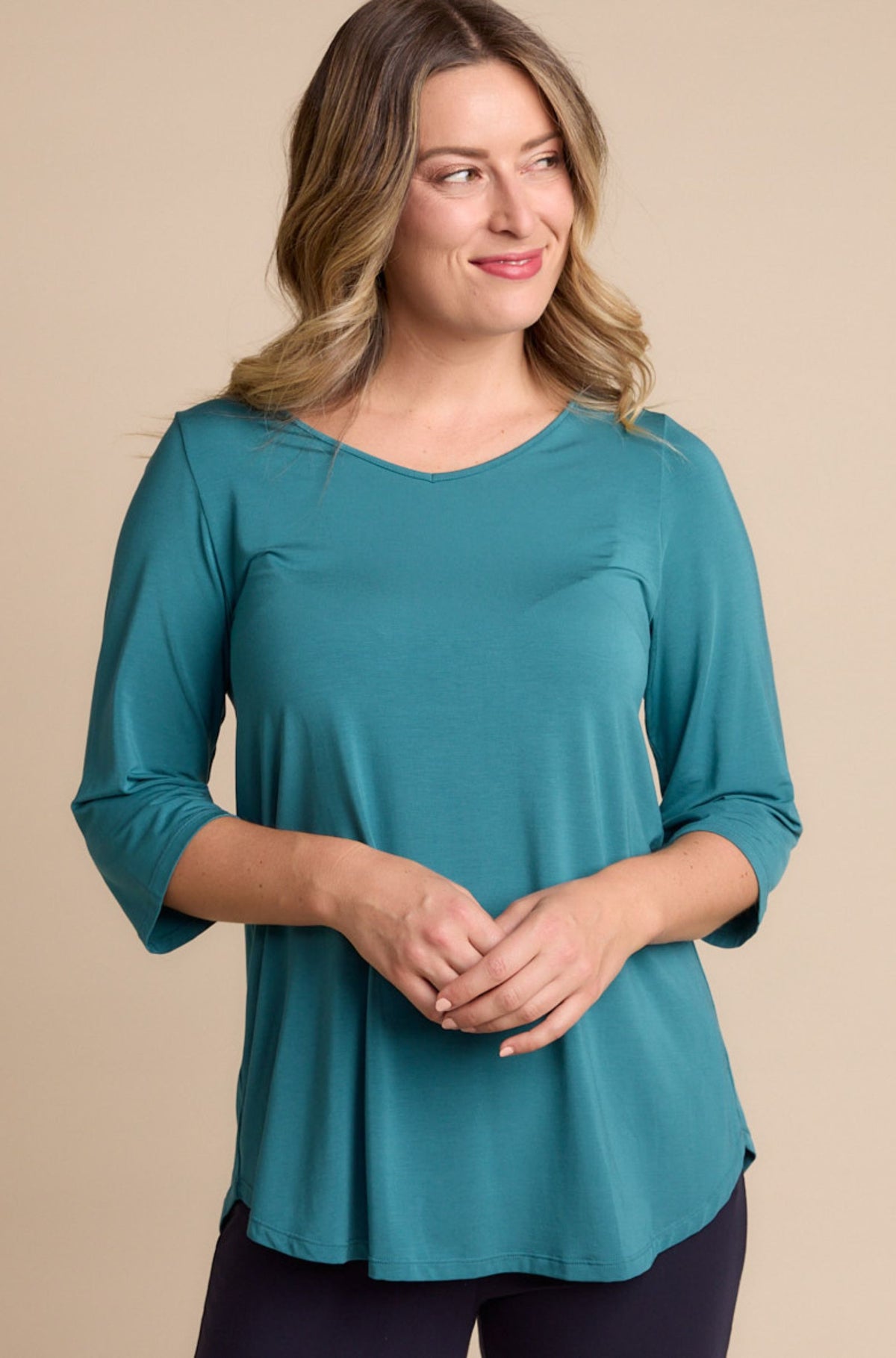 Tilly 3/4 Sleeve Sample - Peacock