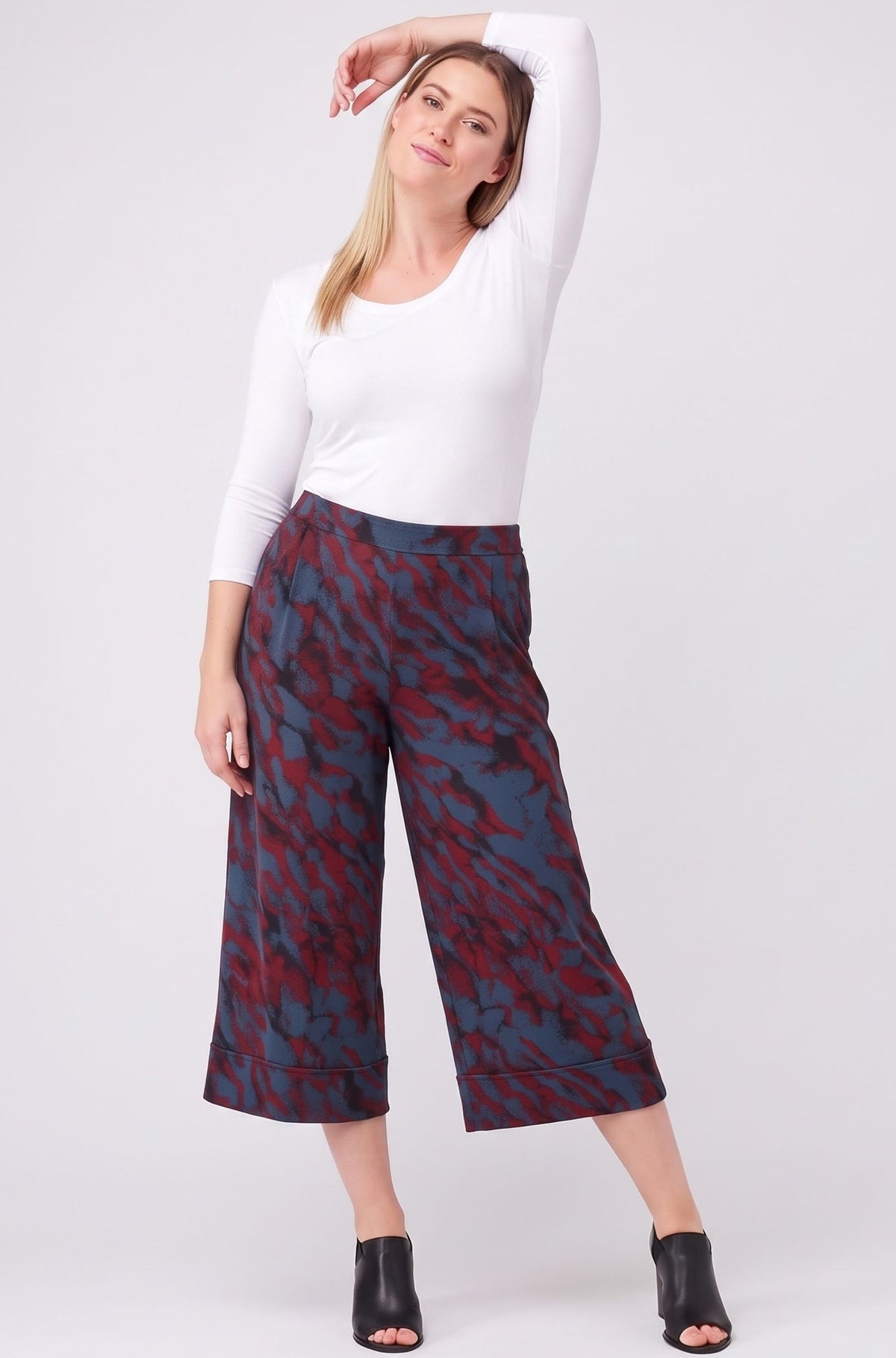 Culotte Resort Pant Sample - Earth Print