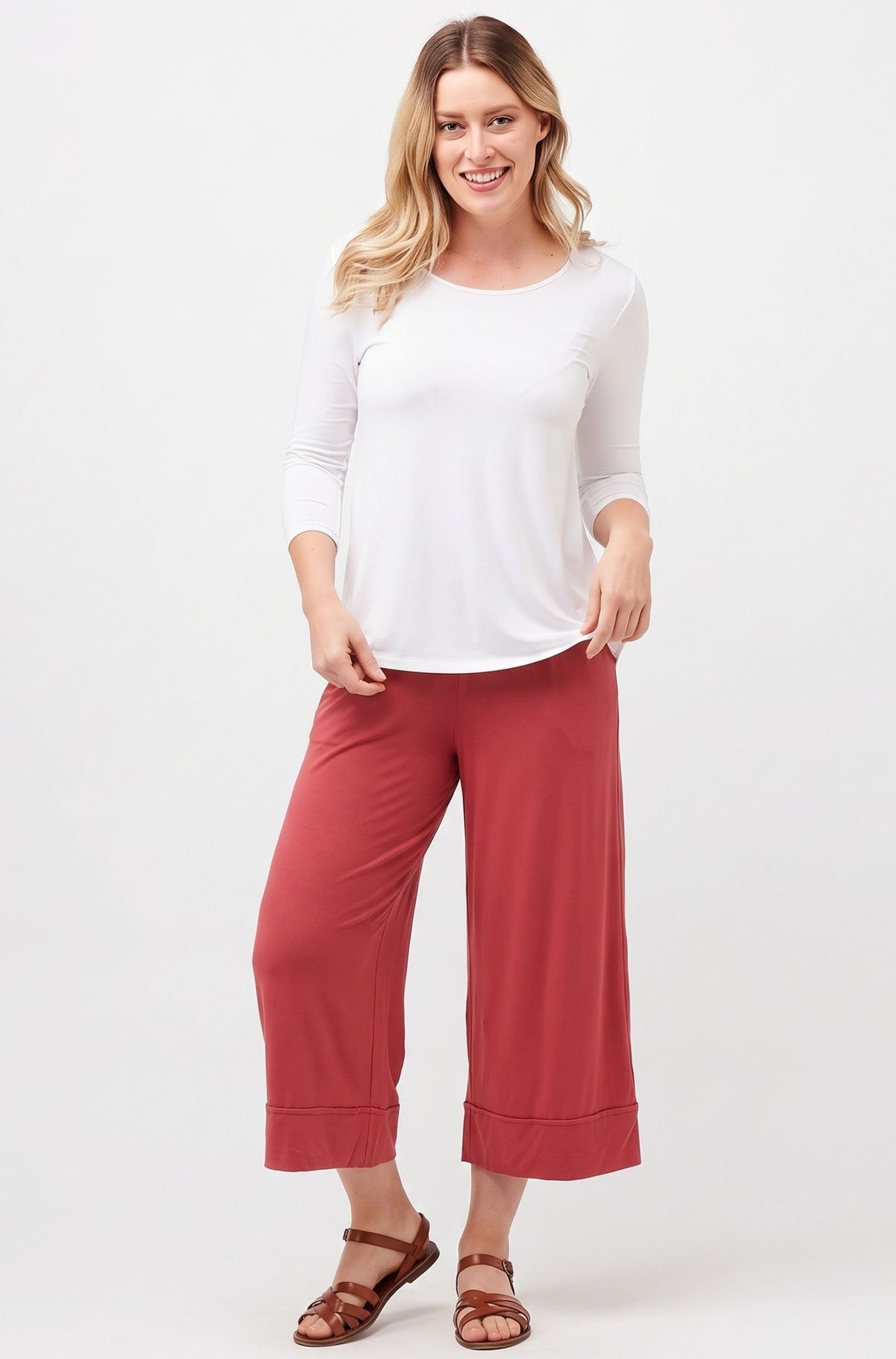 Culotte Resort Pant Sample - Rio Red