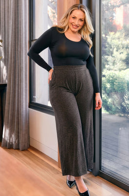 Bella Palazzo Pant Sample - Wild Licorice