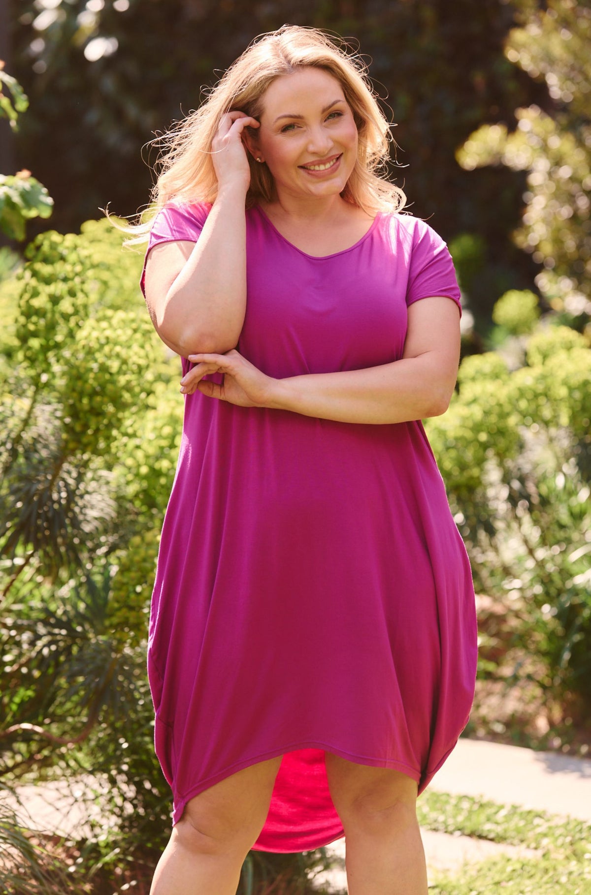 Tulip Dress Sample - Magenta