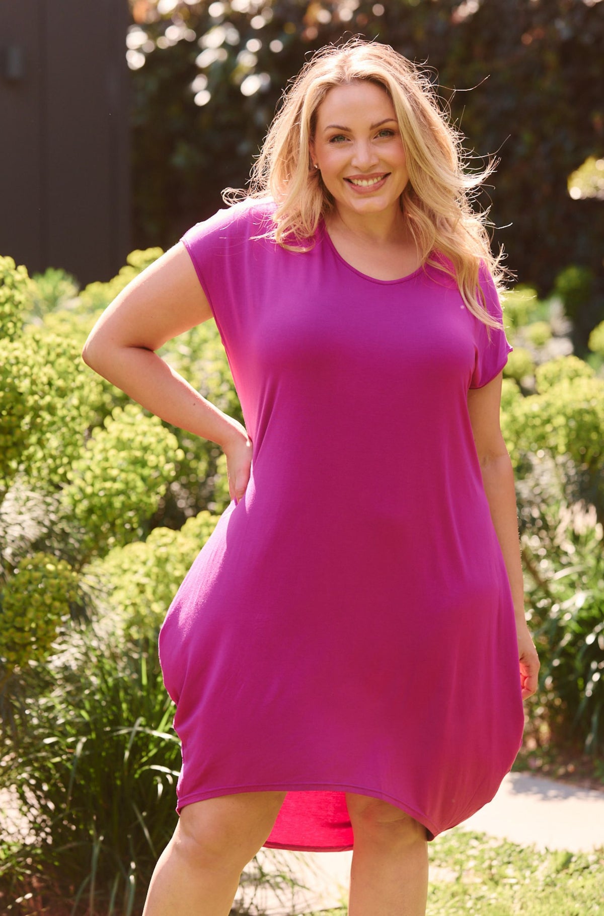 Tulip Dress Sample - Magenta