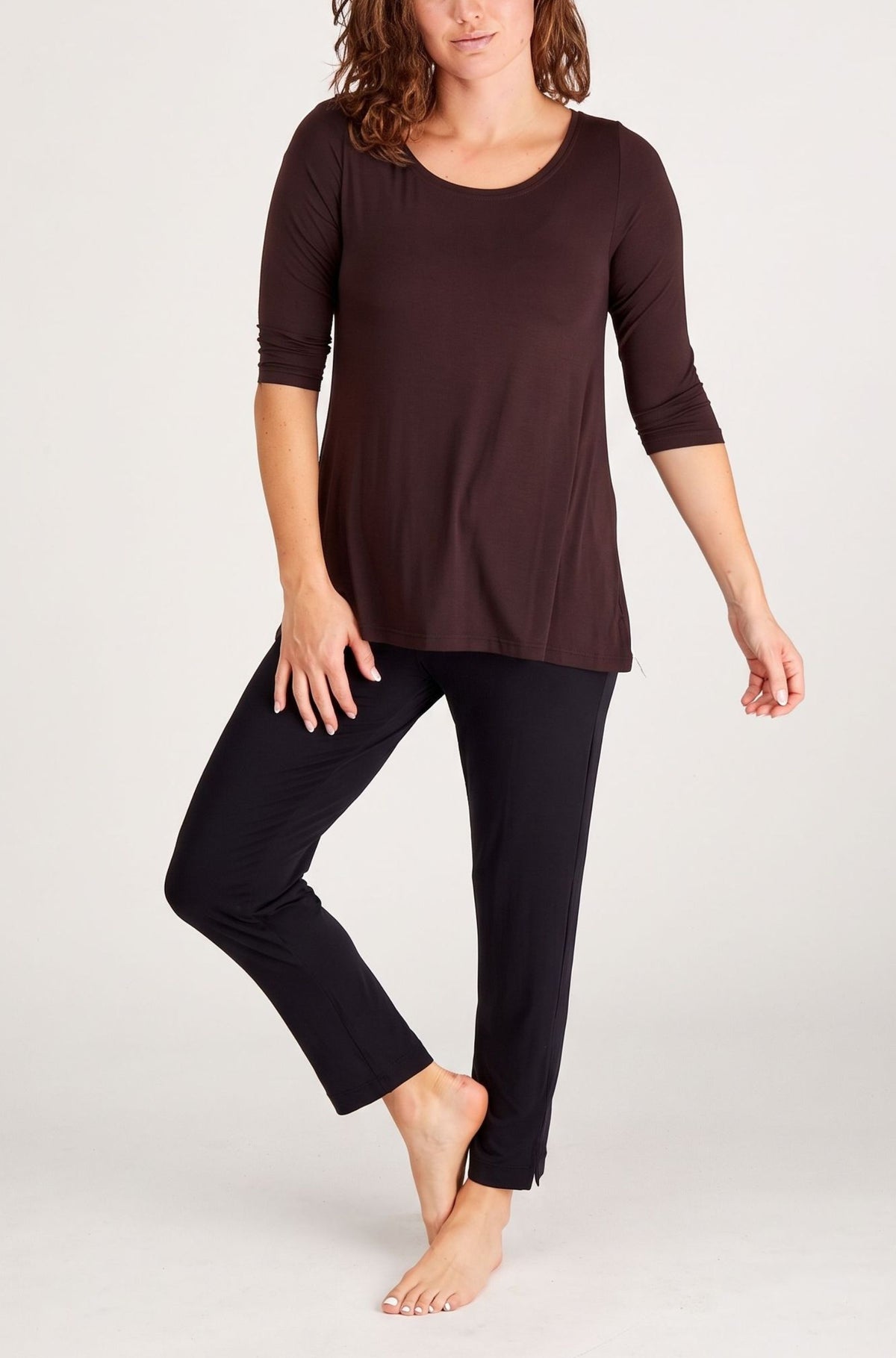 Swing 3/4 Sleeve Sample - Bordeaux