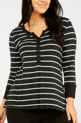 Swing 3/4 Sleeve - Henley Sample - Amalfi