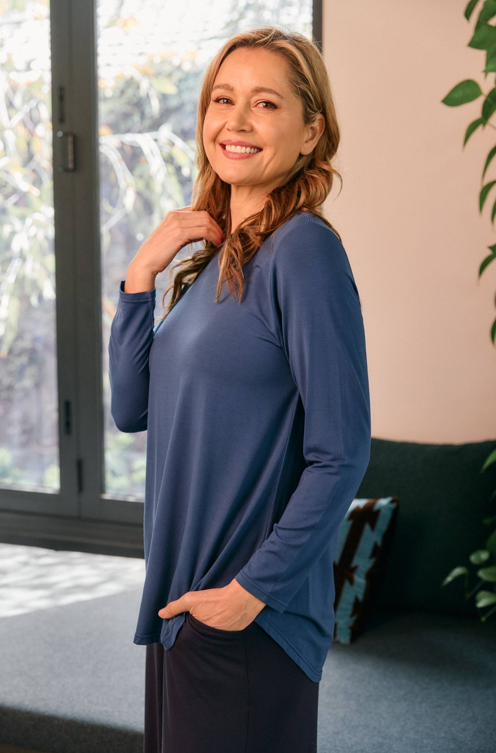 Cara Long Sleeve - Marine