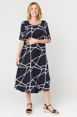 Original Tri Dress Sample - Navy Marble