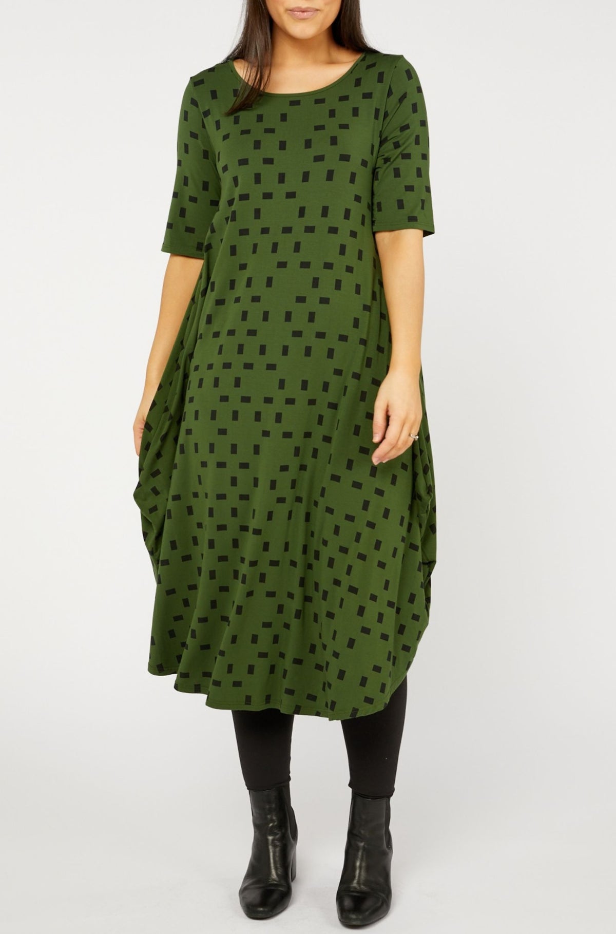 Original Tri Dress Sample - Moss Print