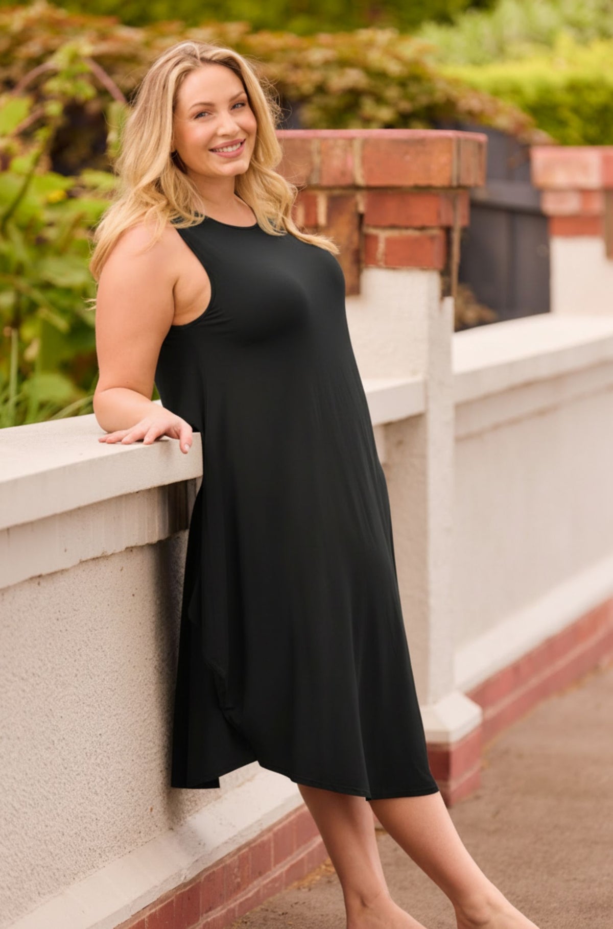 Sleeveless Tri Dress - Black