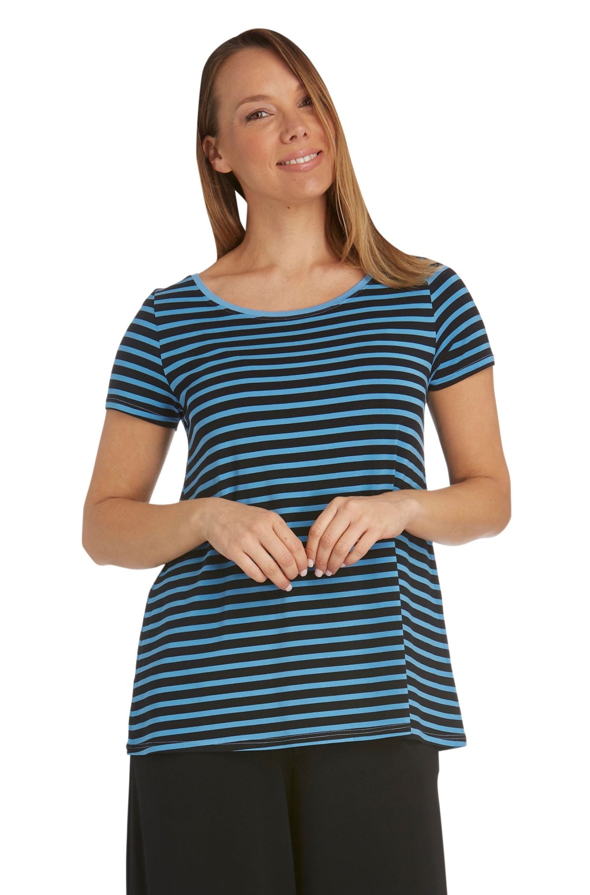 Swing Tee Sample | Regatta Blue Stripe