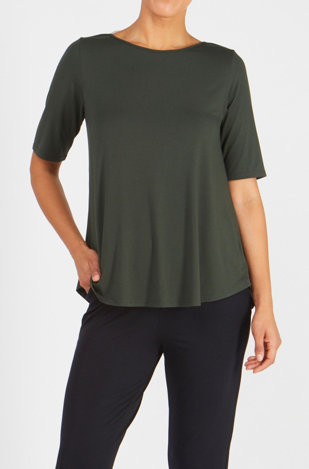 Elbow Swing Tee Sample | Khaki