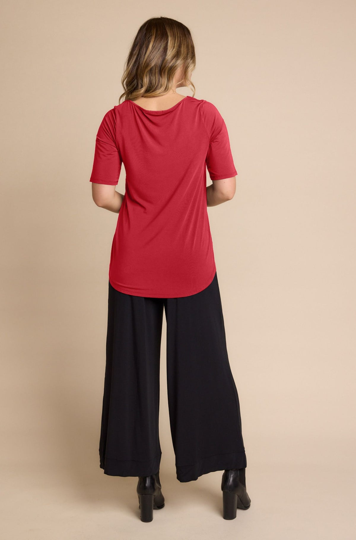 Elbow Swing Tee Sample | Red Berry