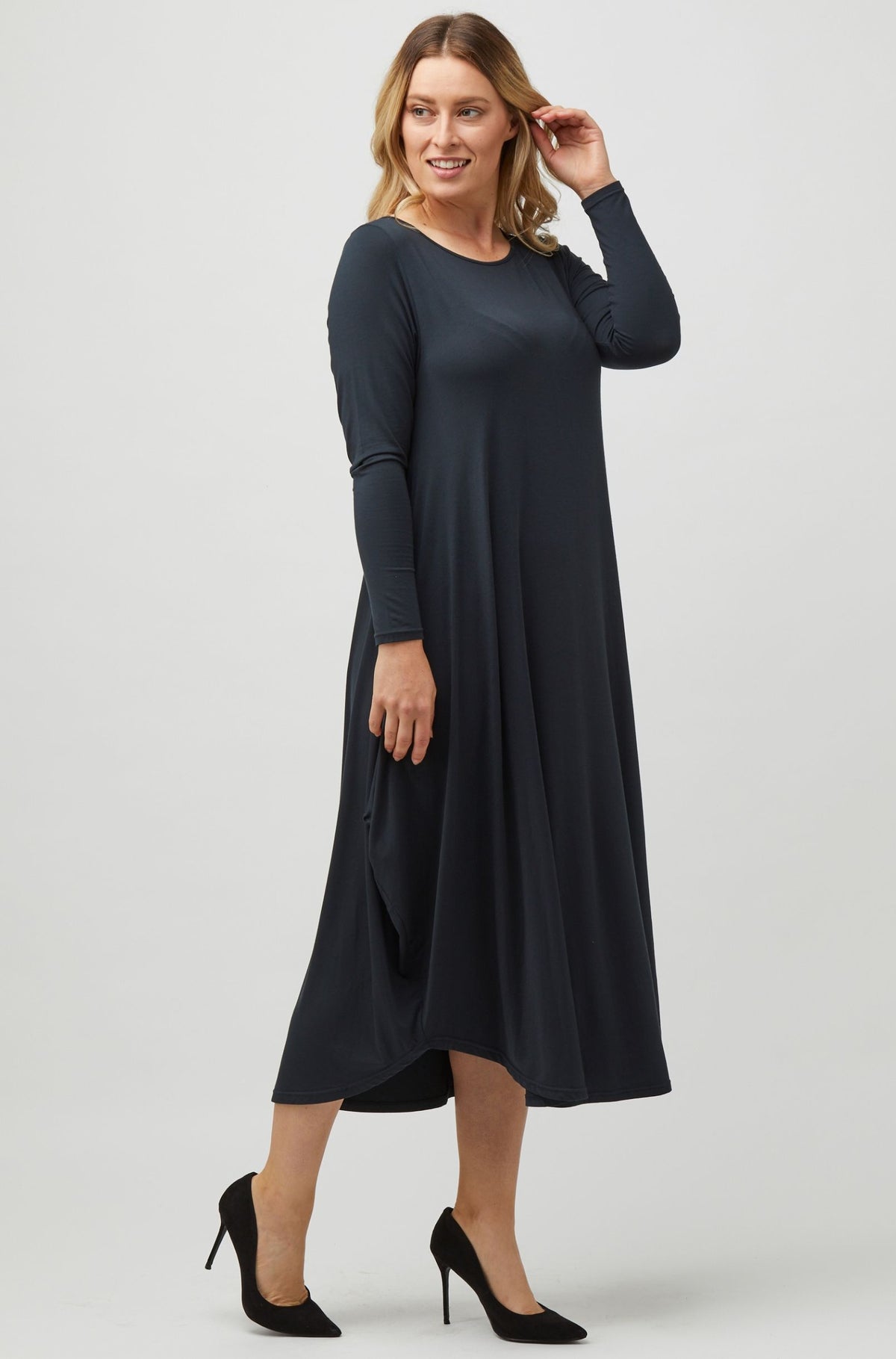 Long Sleeve Tri Dress Sample - Forest