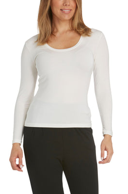 Scoop Neck Long Sleeve - Milk